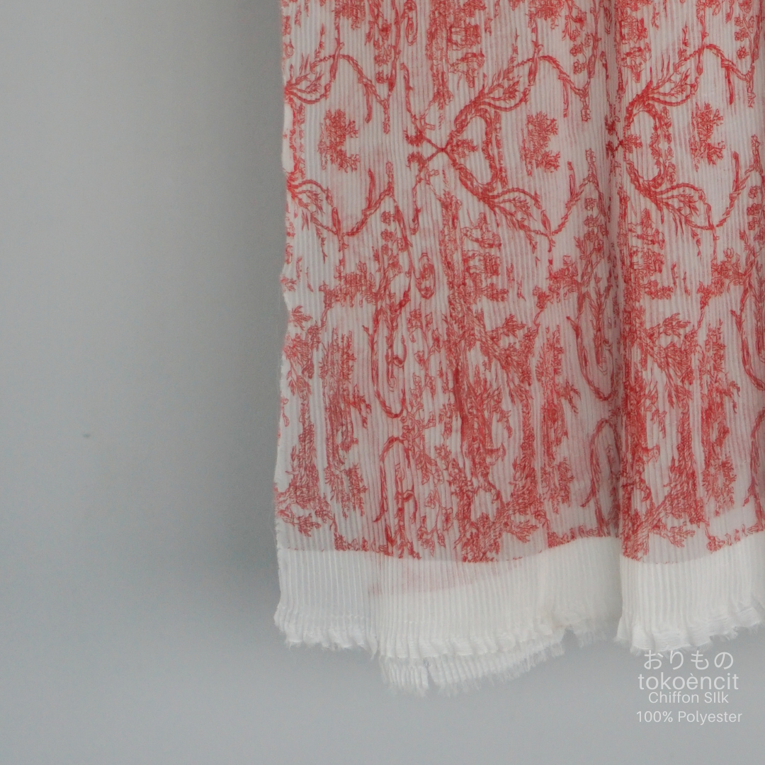 Chiffon Silk | Pleat Lidi/Jungle Pasley