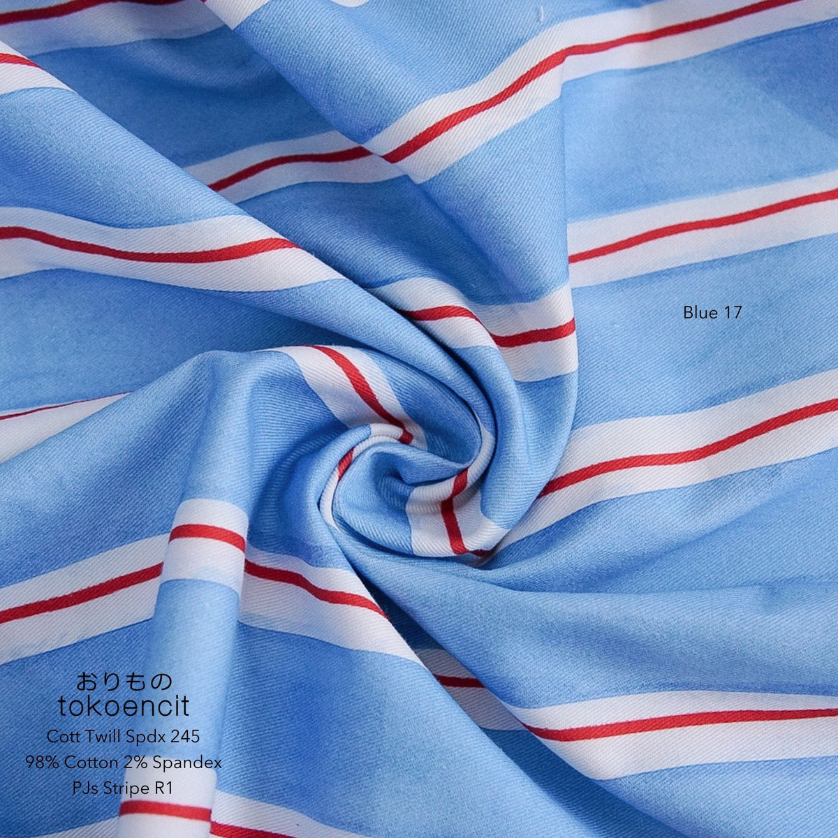 Cotton Twill Spandex | PJs Stripe R1