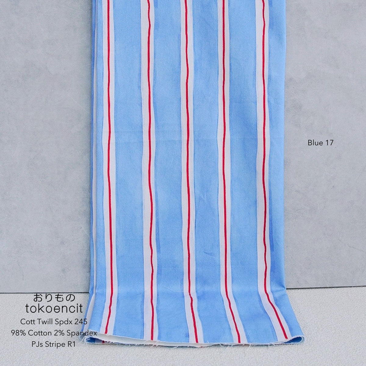 Cotton Twill Spandex | PJs Stripe R1