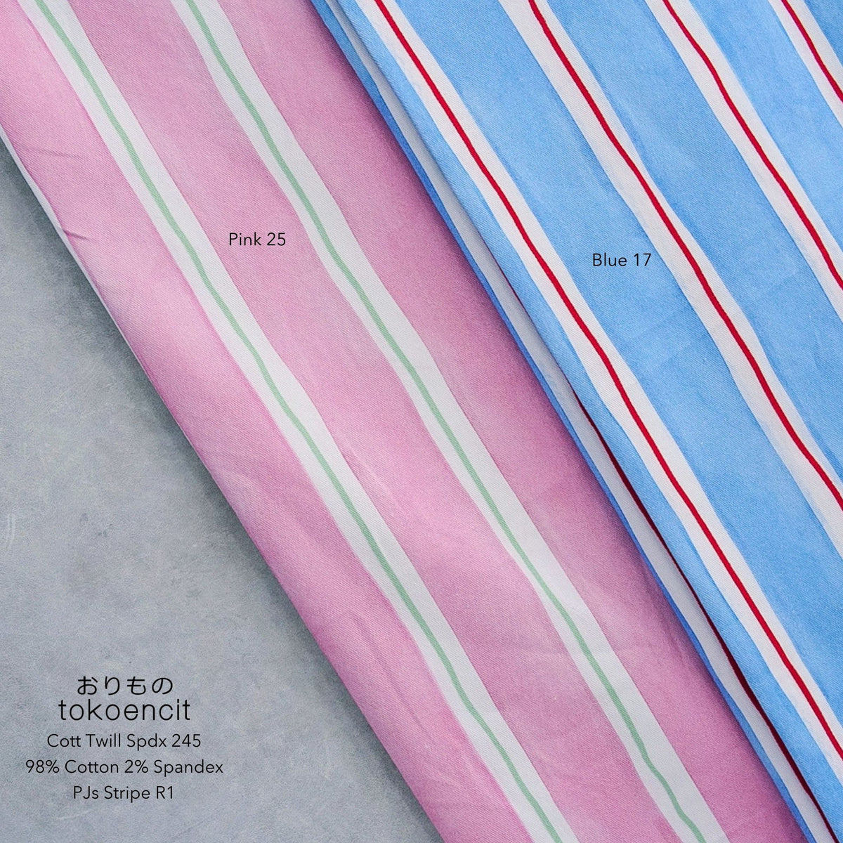 Cotton Twill Spandex | PJs Stripe R1