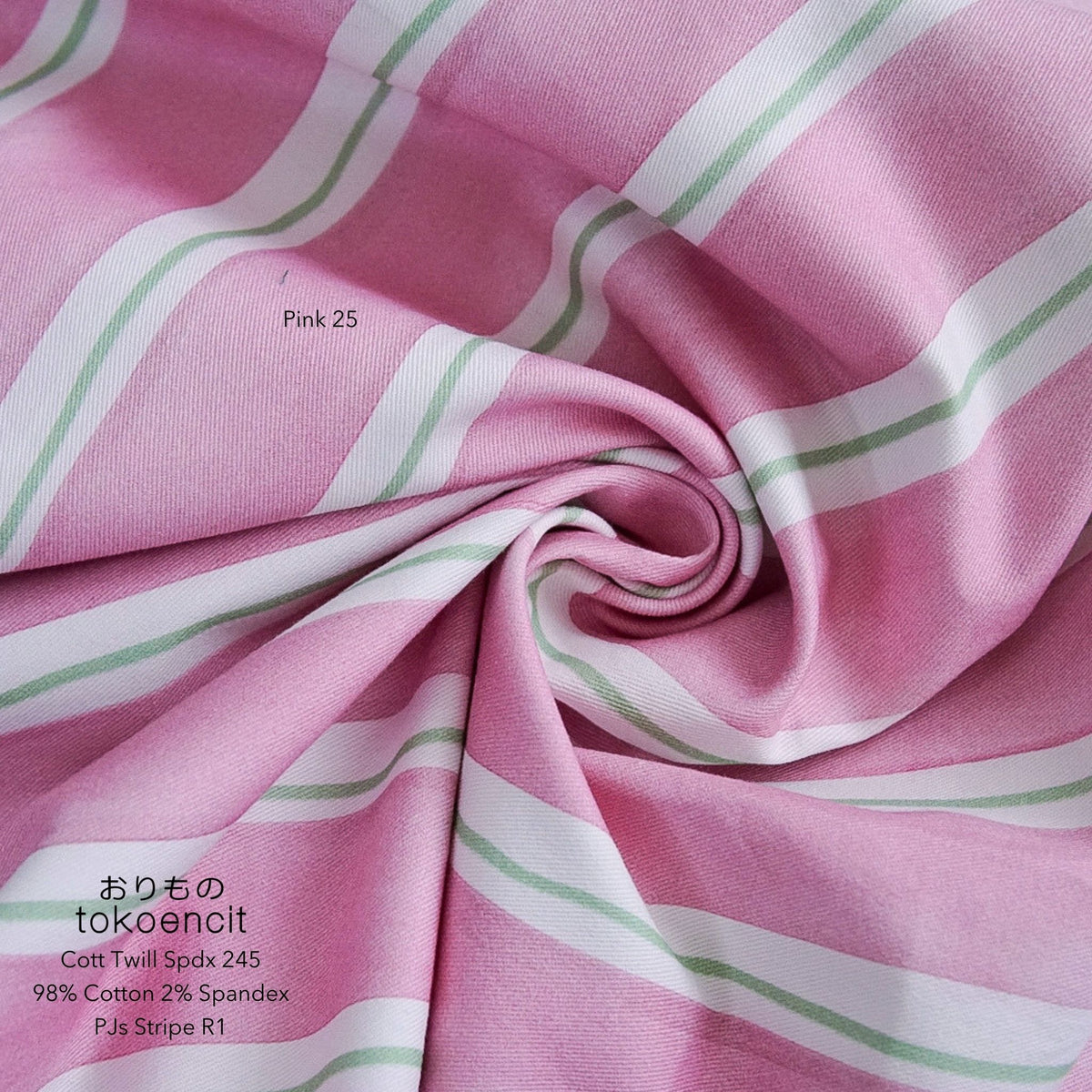 Cotton Twill Spandex | PJs Stripe R1