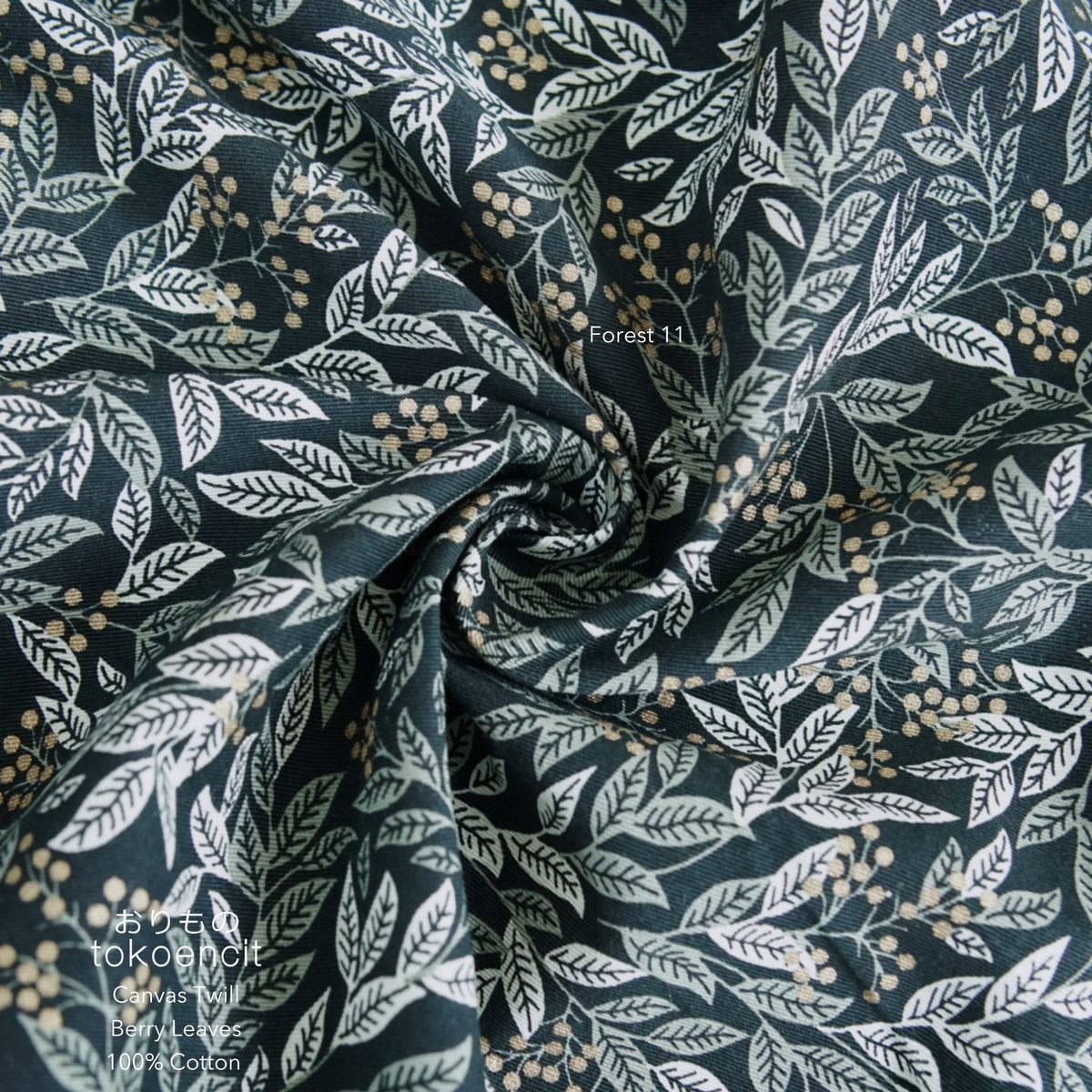 Canvas Twill | Berry Leaves