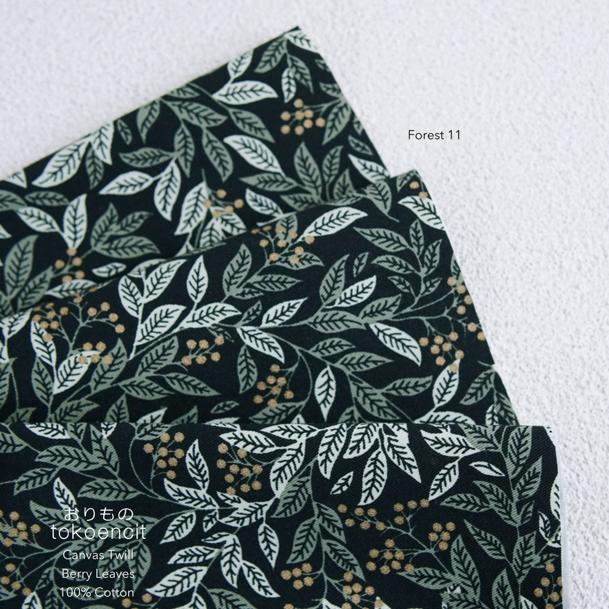 Canvas Twill | Berry Leaves