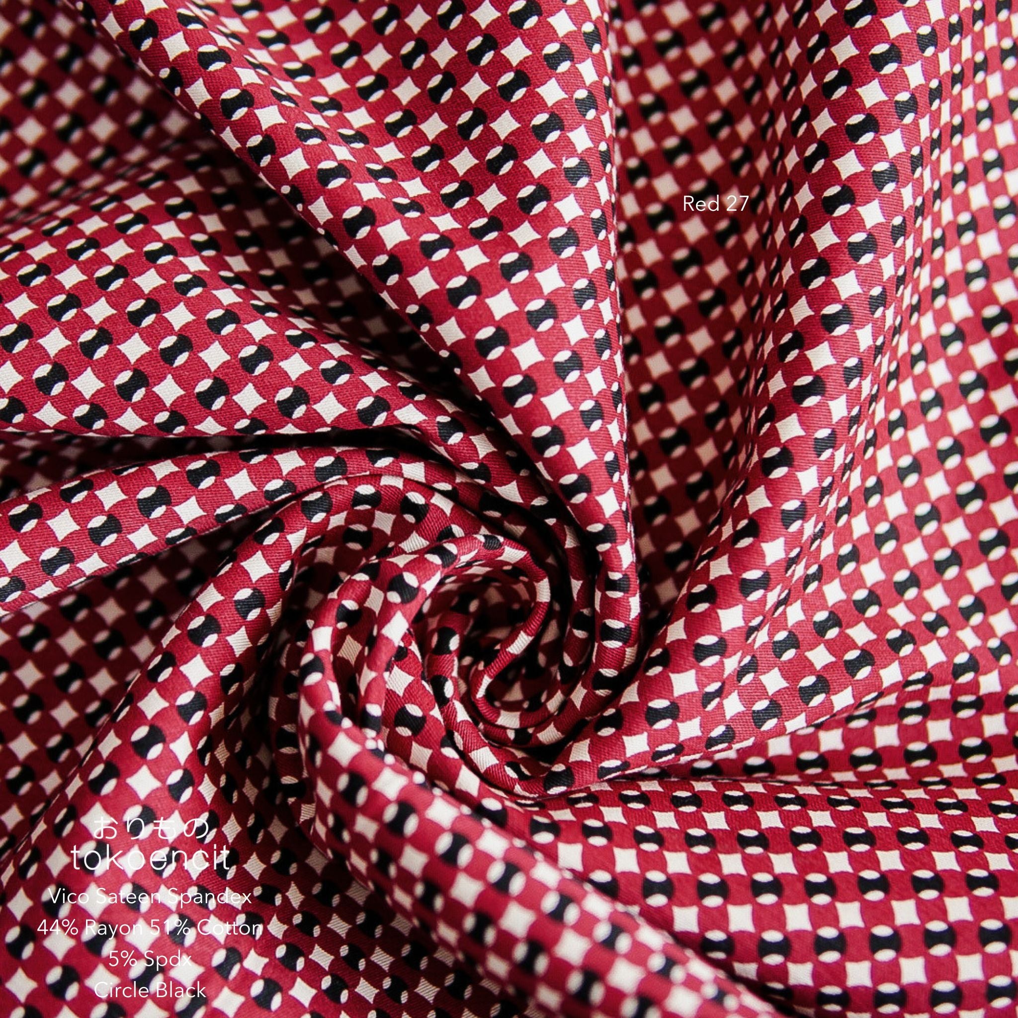 Vico Sateen Spandex | Circle Black