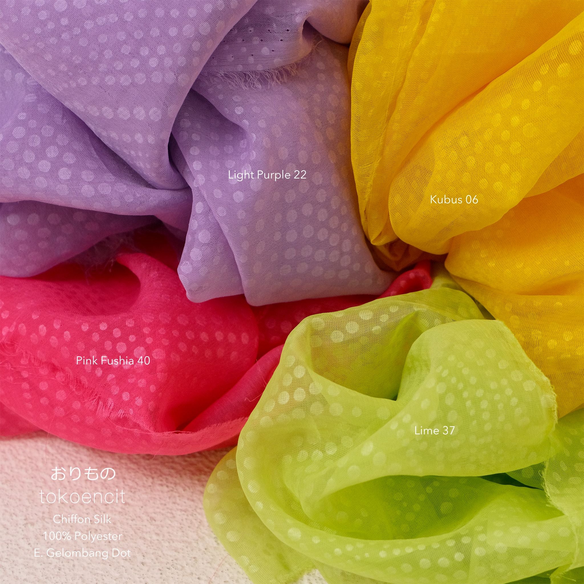 Chiffon Silk | E. Gelombang Dot