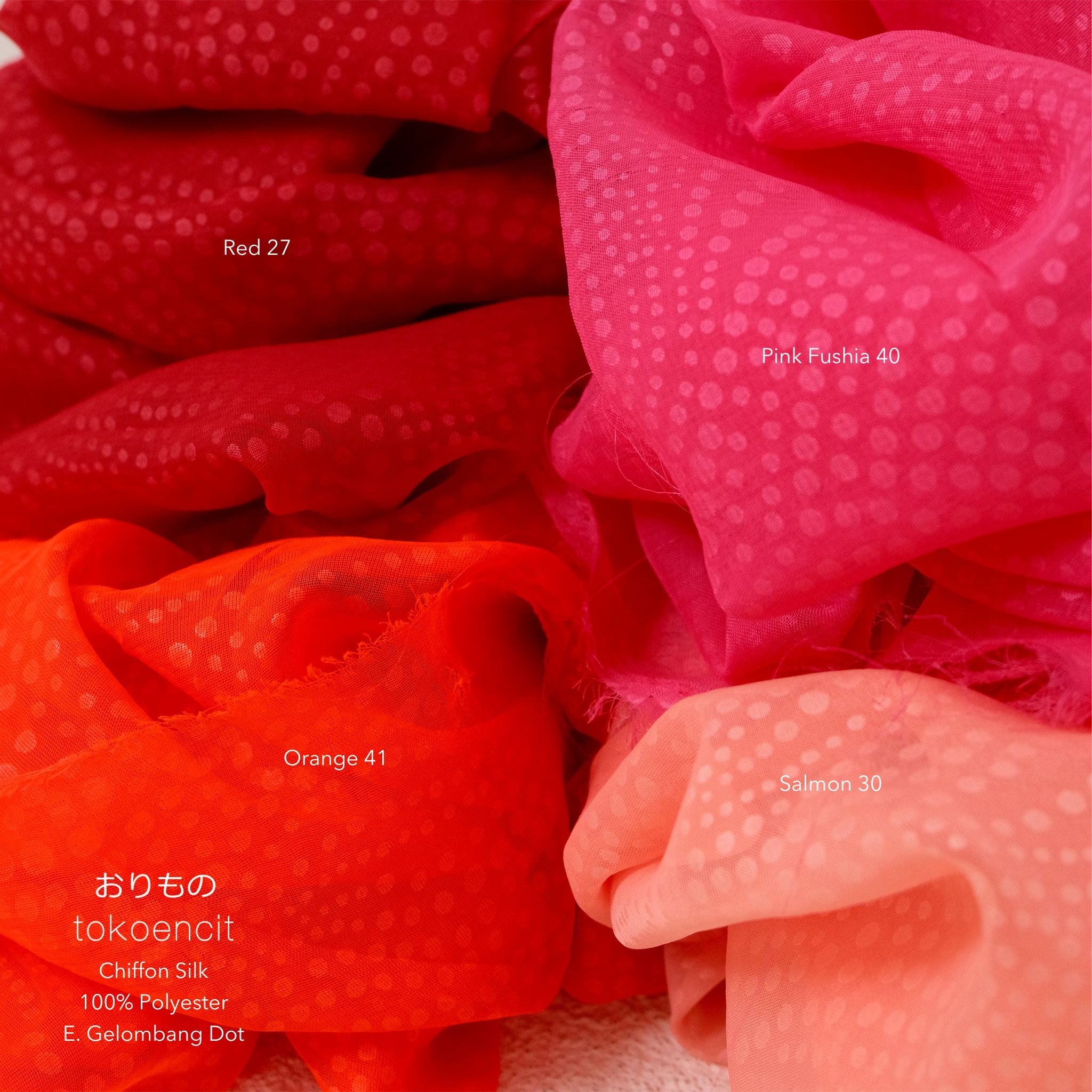 Chiffon Silk | E. Gelombang Dot