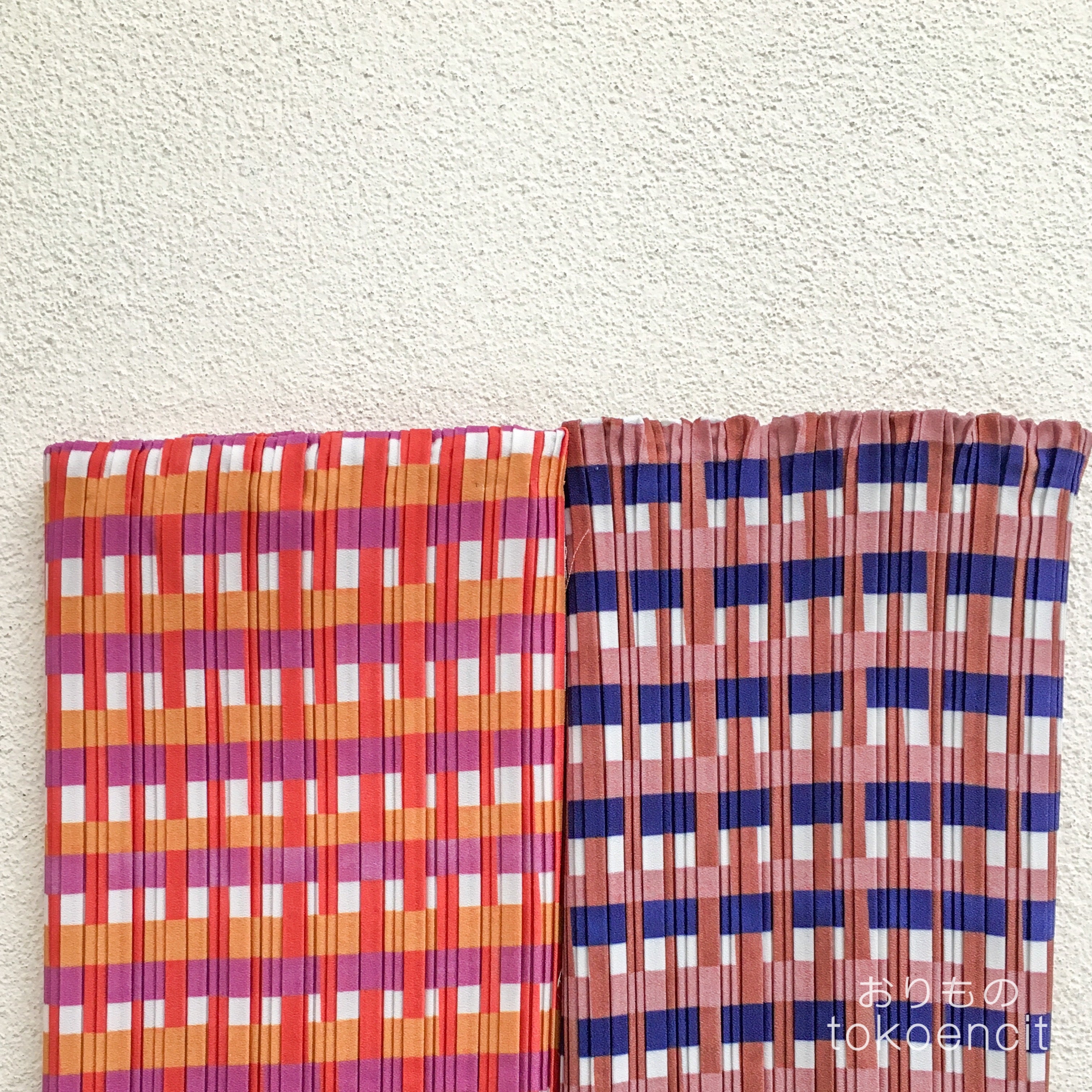 Poly Crepe | PL Mini Double Box Side - Three color Check R1