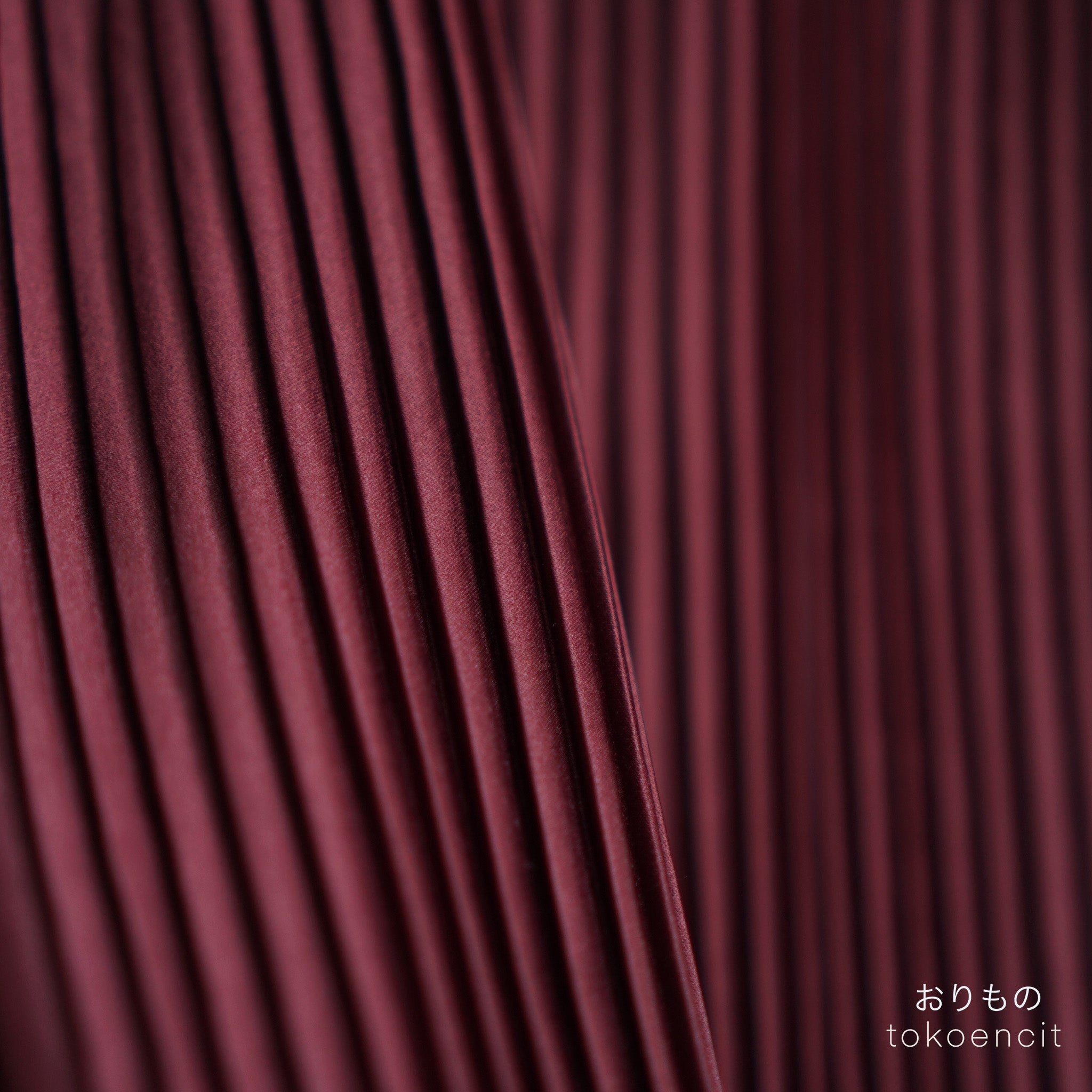 Powder Skin | Pleat lidi besar 0.75 cm - Maroon