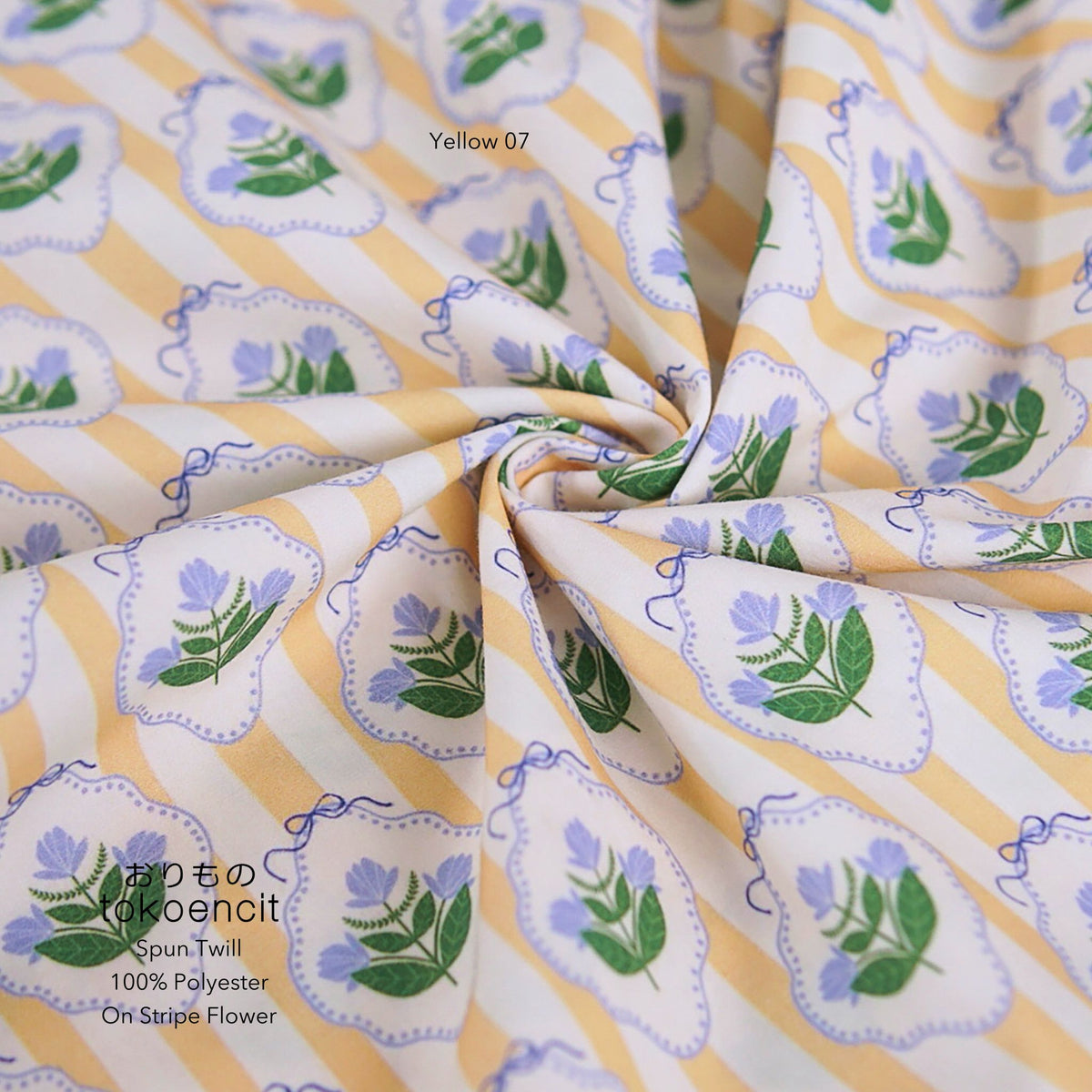 Spun Twill | On Stripe Flower