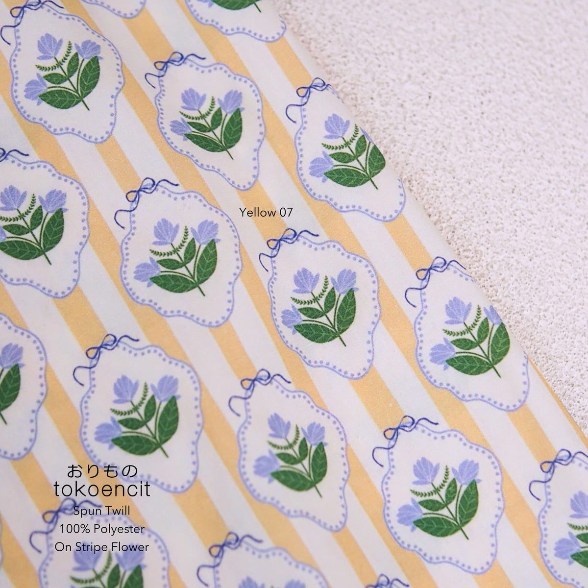 Spun Twill | On Stripe Flower