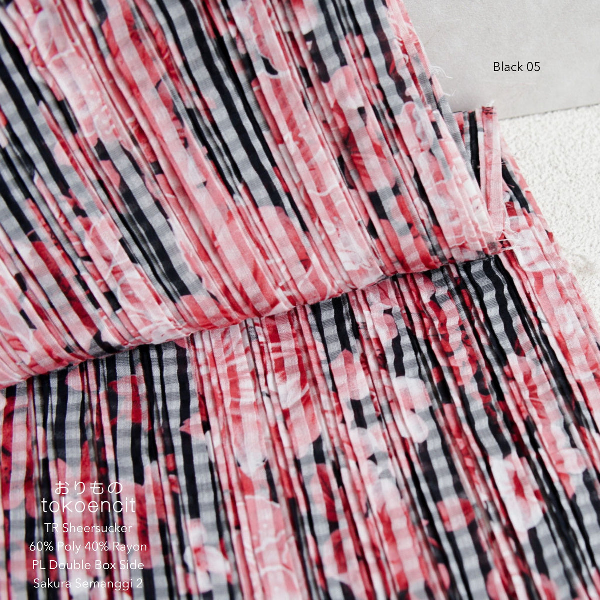TR Sheersucker | Pleat Double Box Side Sakura Semanggi 2