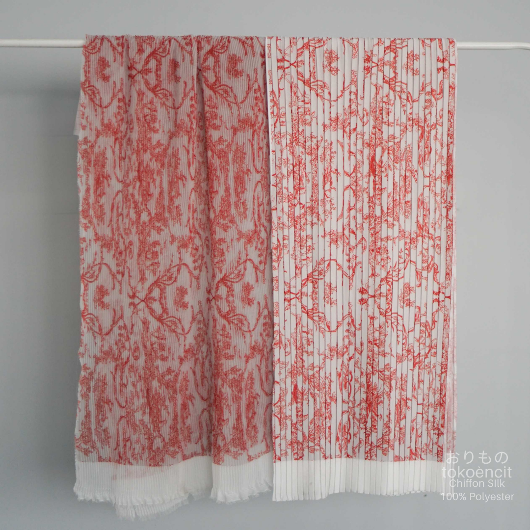 Chiffon Silk | Pleat Lidi/Jungle Pasley
