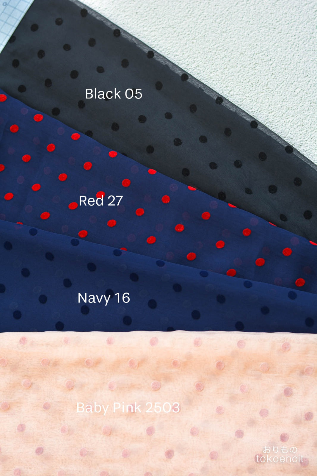 Chiffon Silk | Flocking Dot 0.8cm