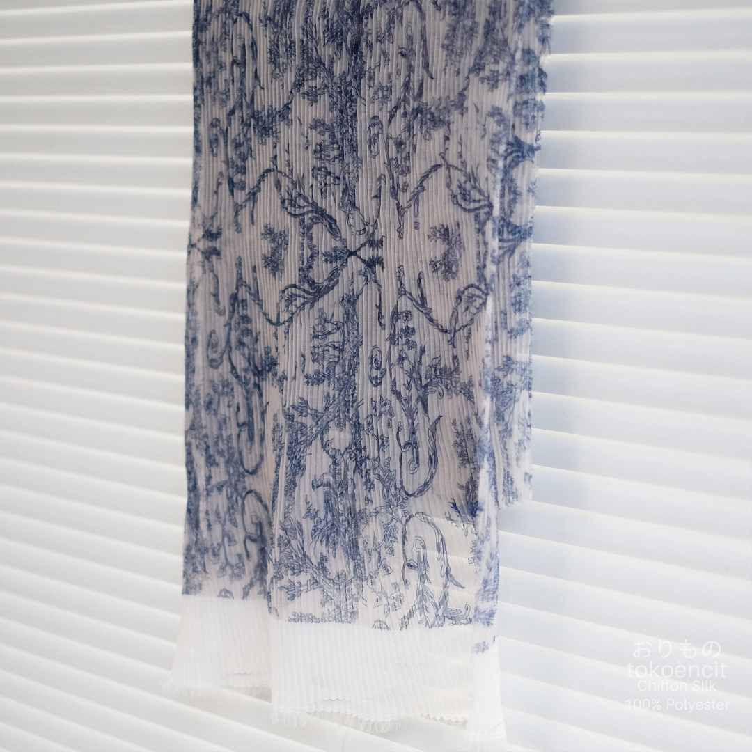 Chiffon Silk | Pleat Lidi/Jungle Pasley