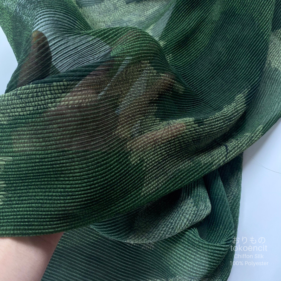 Chiffon Silk | Pleat Lidi/Rimbun