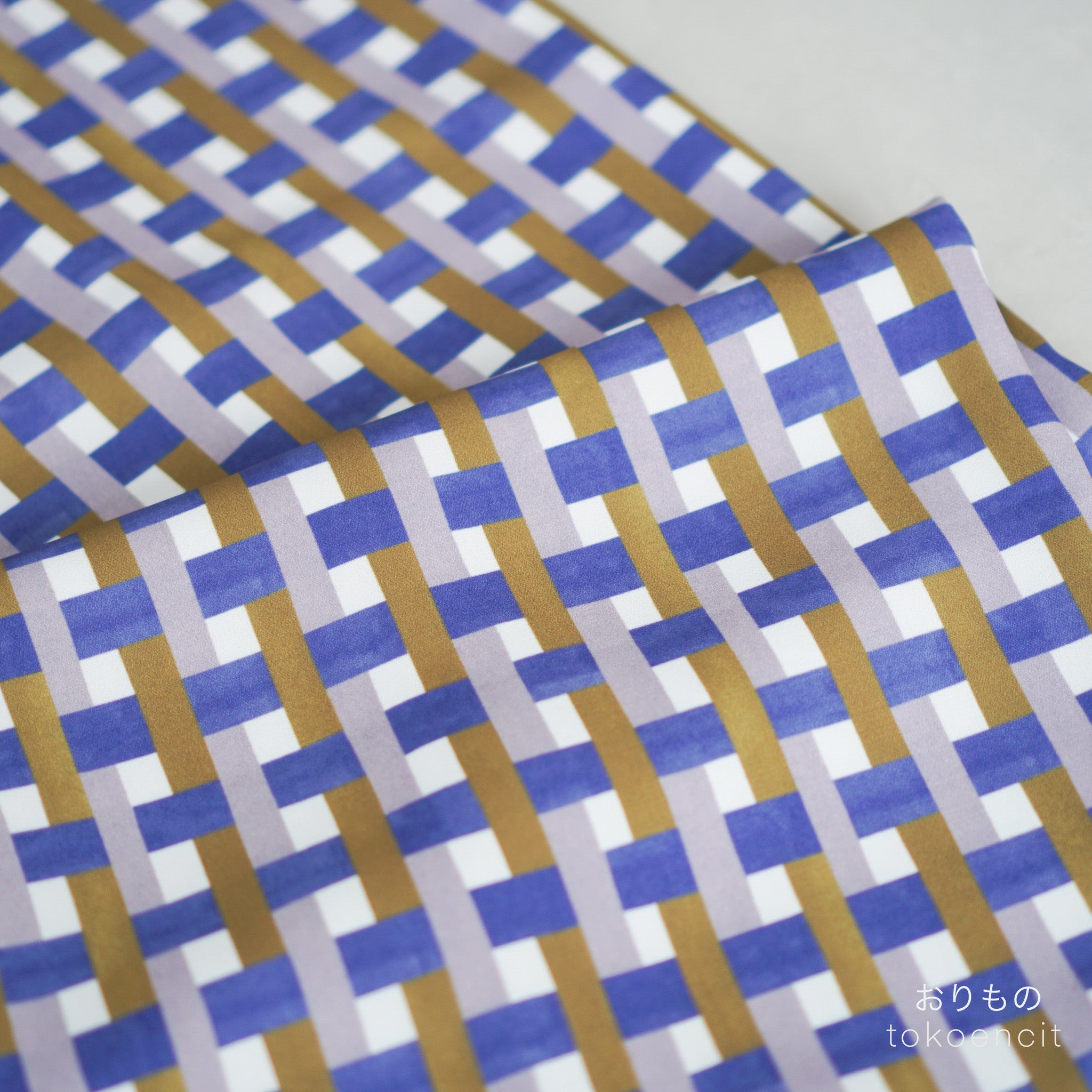 Poly Crepe | Three color Check R1