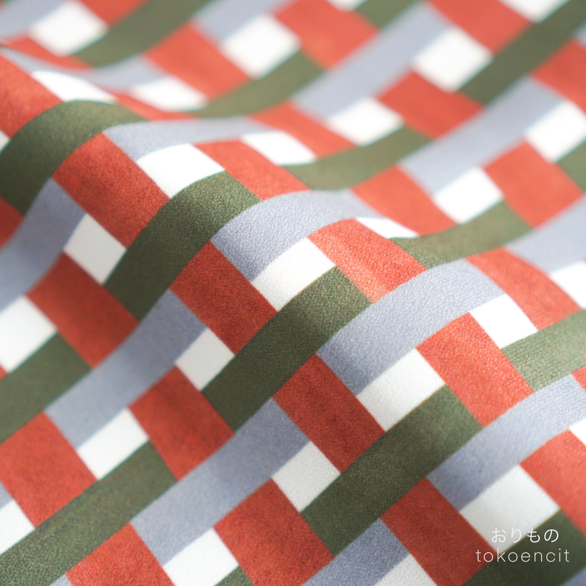 Poly Crepe | Three color Check R1