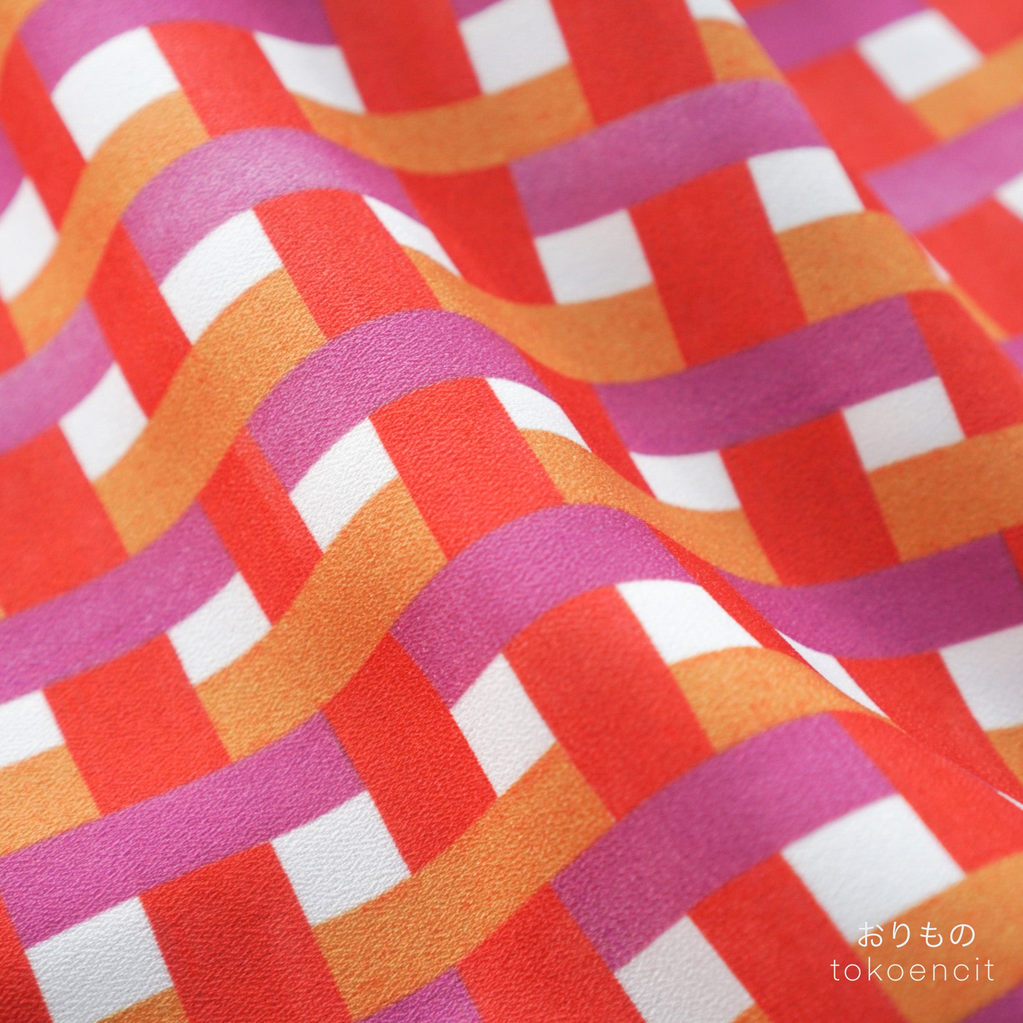 Poly Crepe | Three color Check R1