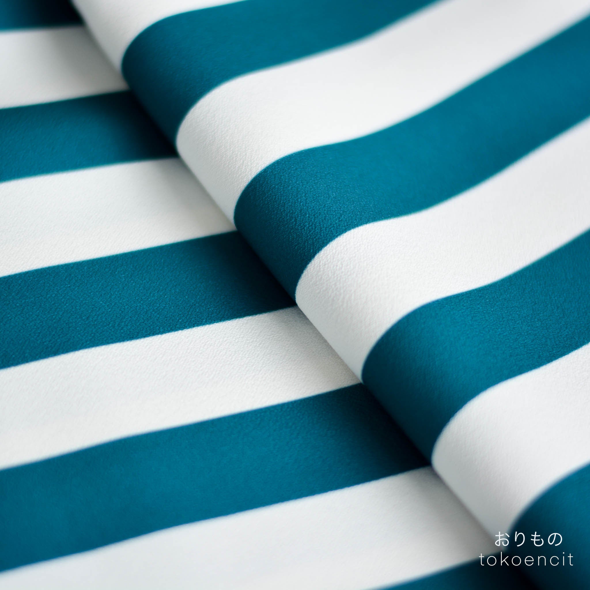 Back Sateen Crepe | Stripe Verdigris