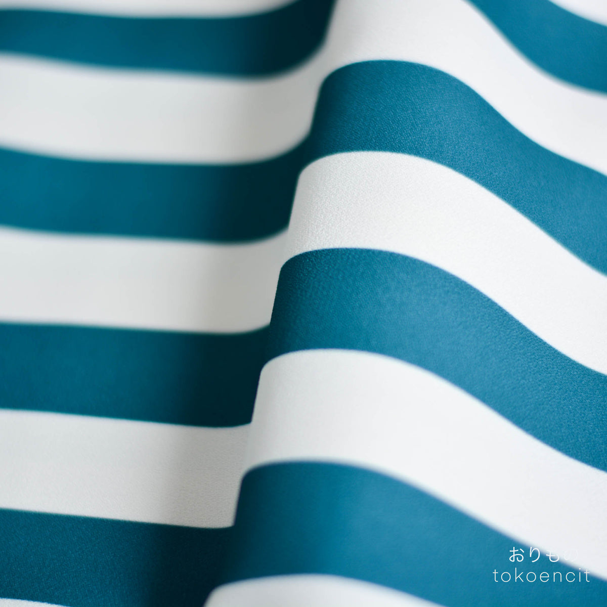 Back Sateen Crepe | Stripe Verdigris