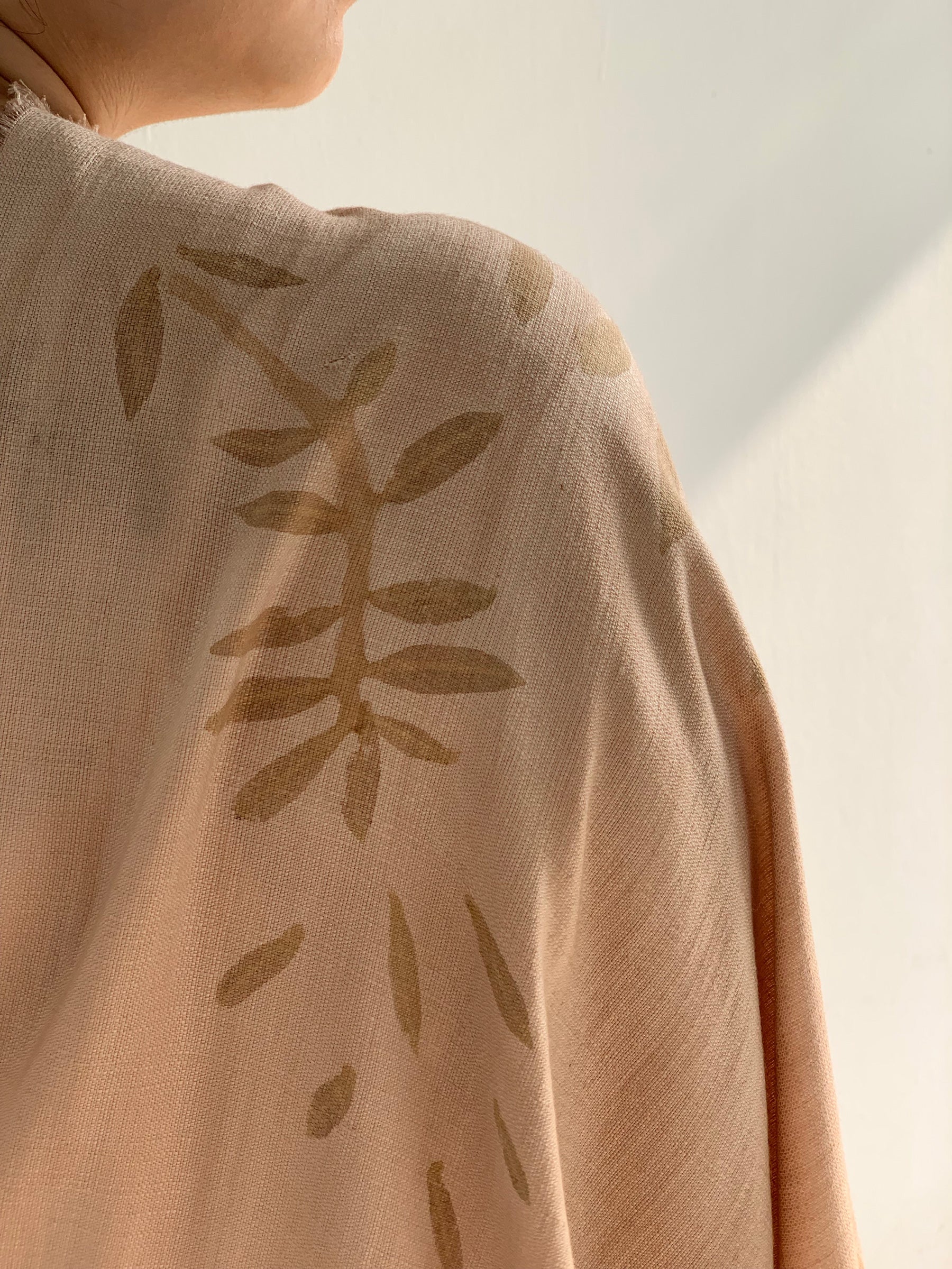 Eco Print Pashmina (180x75) | in Lyco Linen