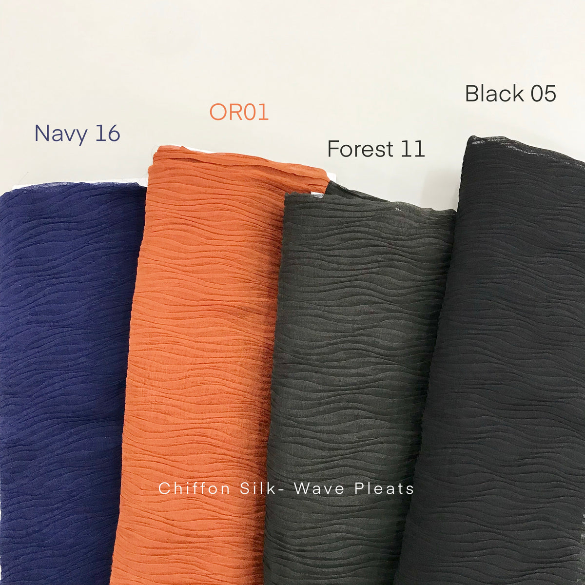 Chiffon Silk | Wave Pleats