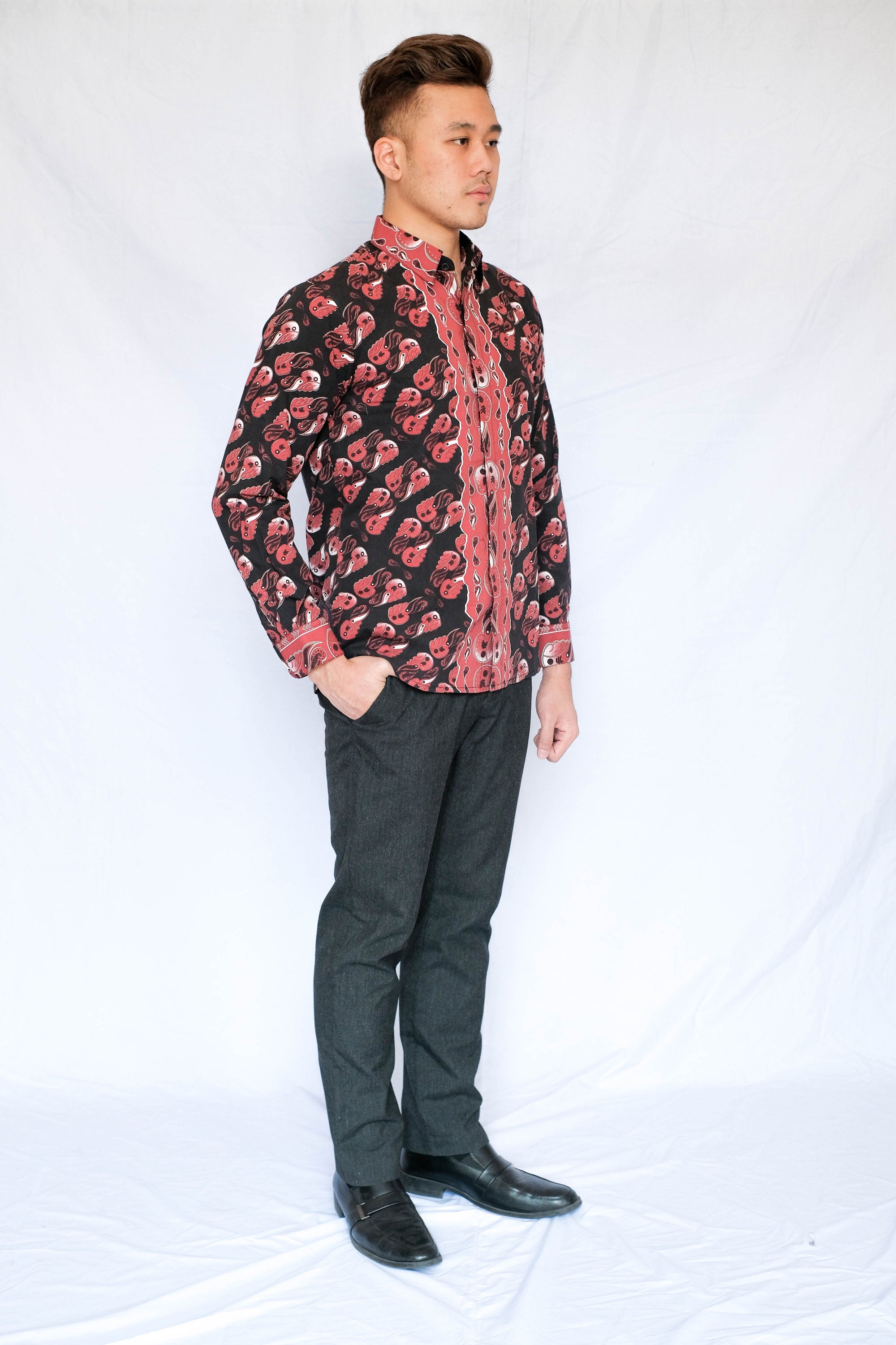 Kemeja Panjang Laki Slimfit | Batik Asmat Parang
