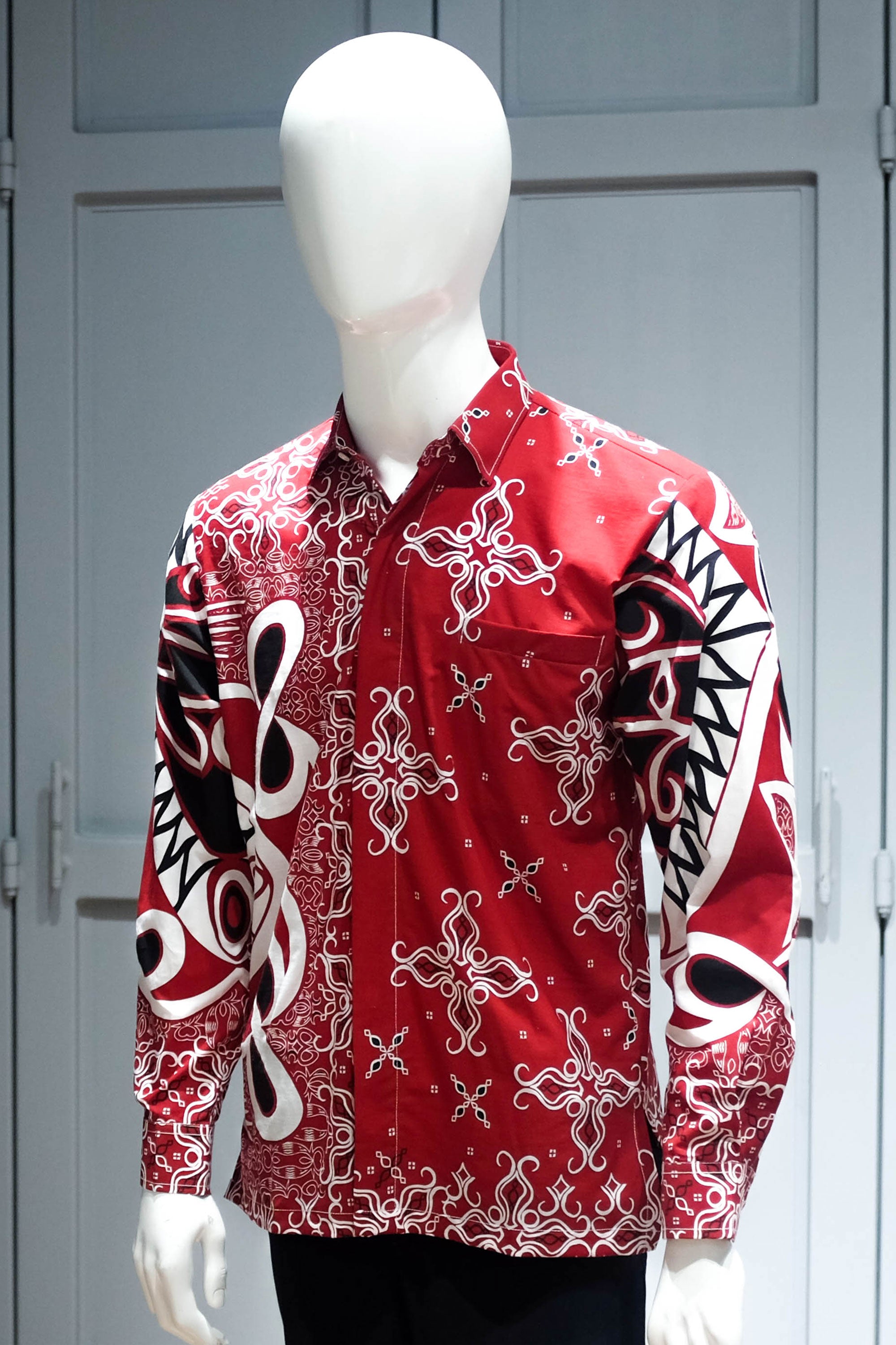 Kemeja Panjang Laki Slimfit | Batik Asmat Besar