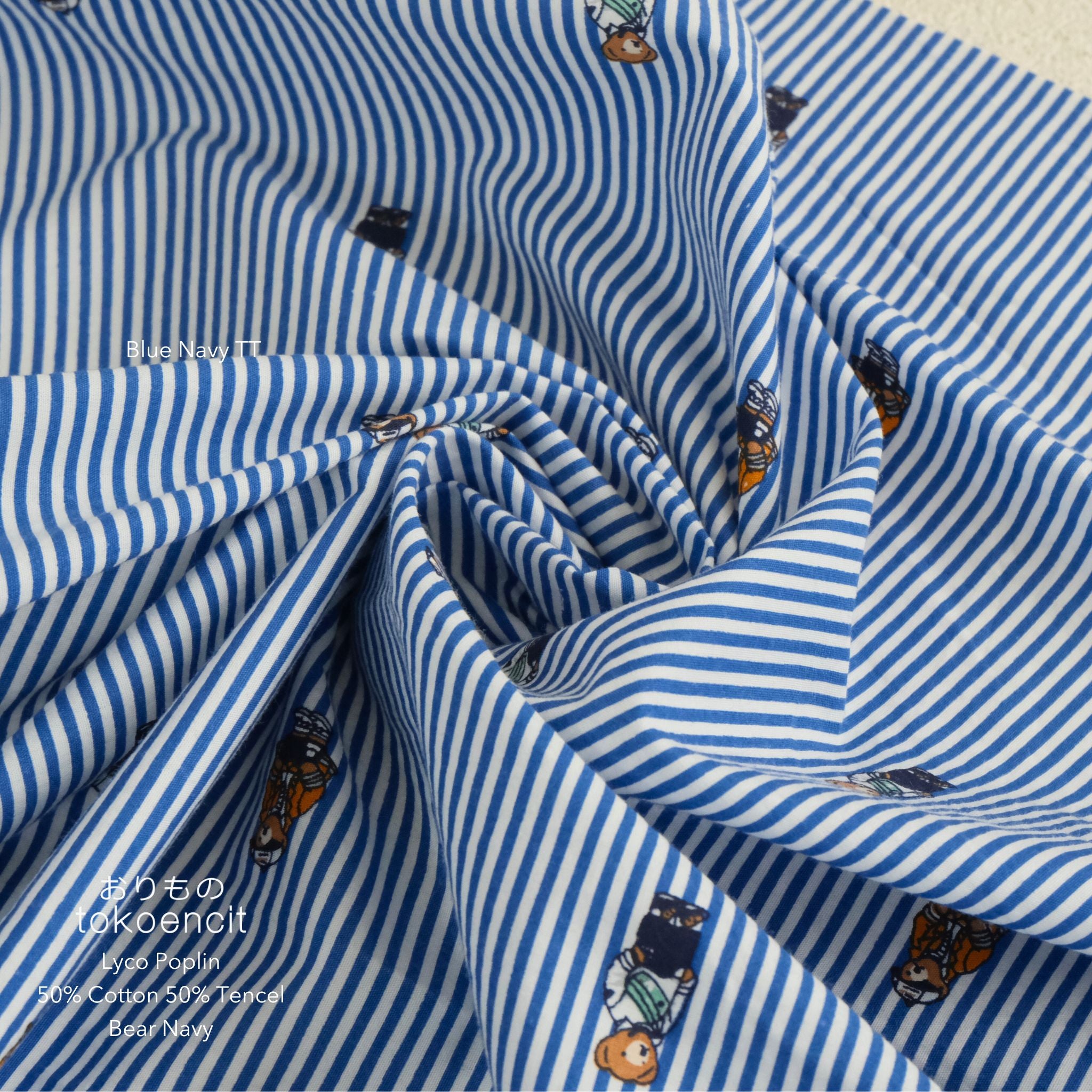 Lyco Poplin | Bear Navy