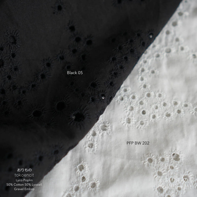 Lyco Poplin Embroidery | Gravel