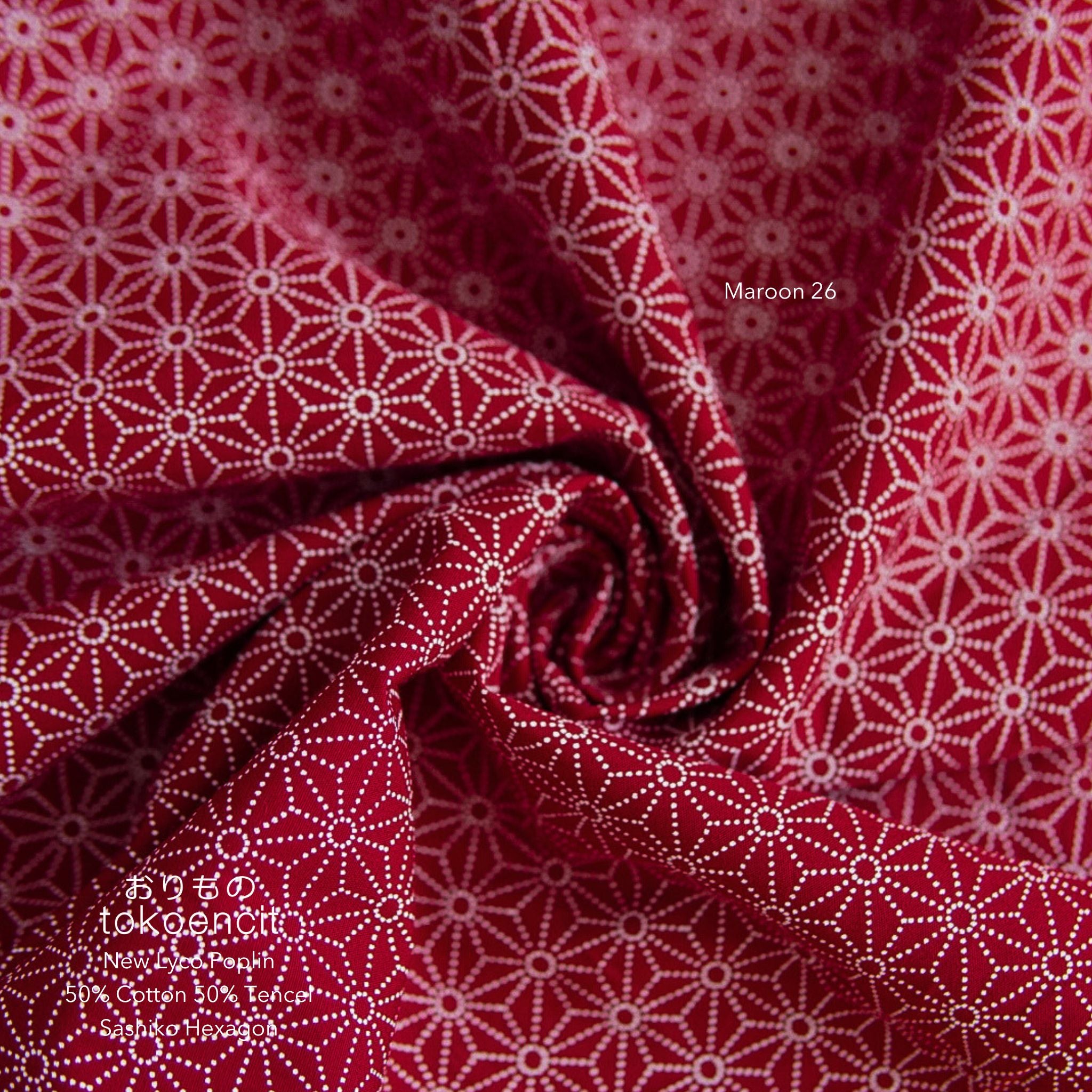 New Lyco Poplin | Sashiko Hexagon