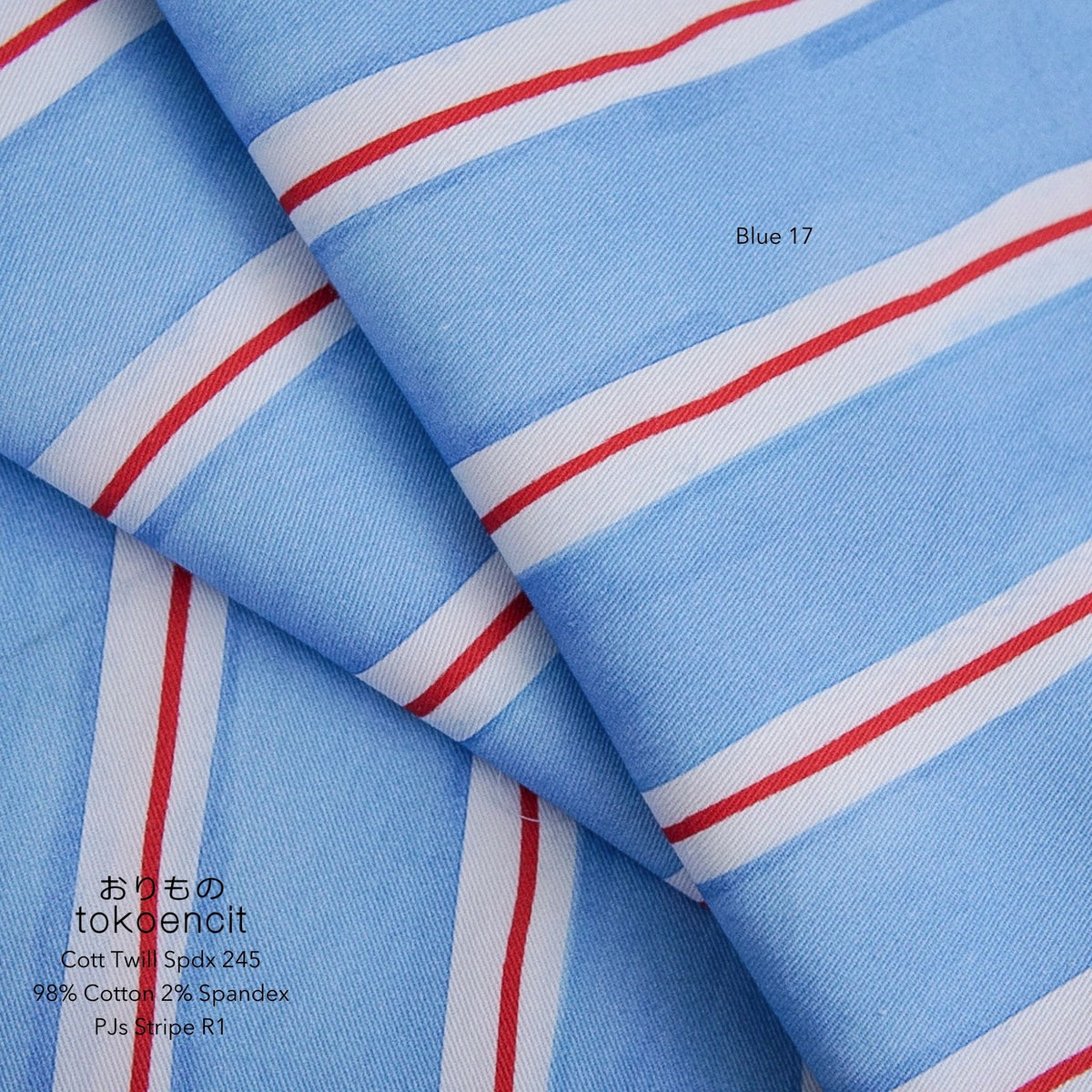 Cotton Twill Spandex | PJs Stripe  R1