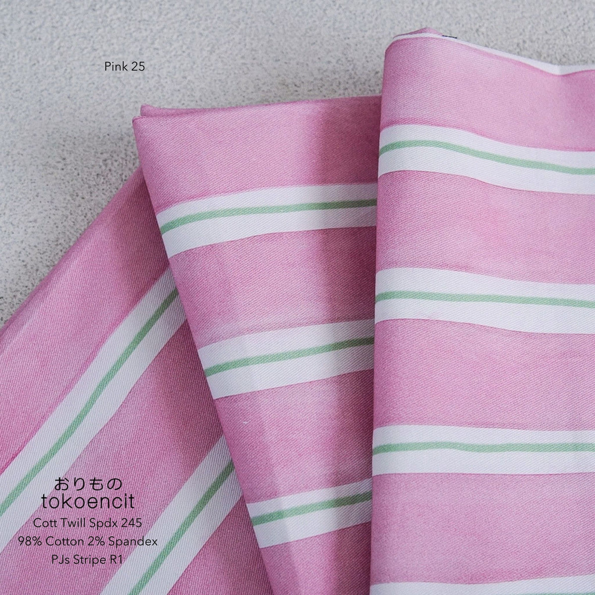 Cotton Twill Spandex | PJs Stripe  R1
