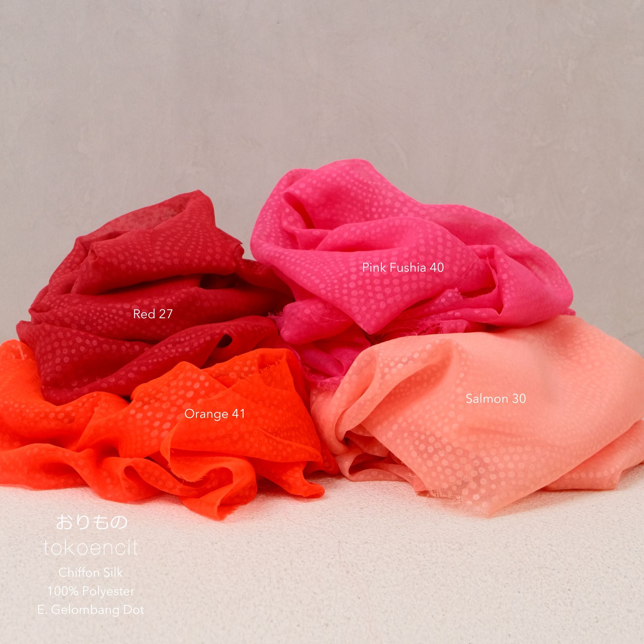 Chiffon Silk | E. Gelombang Dot