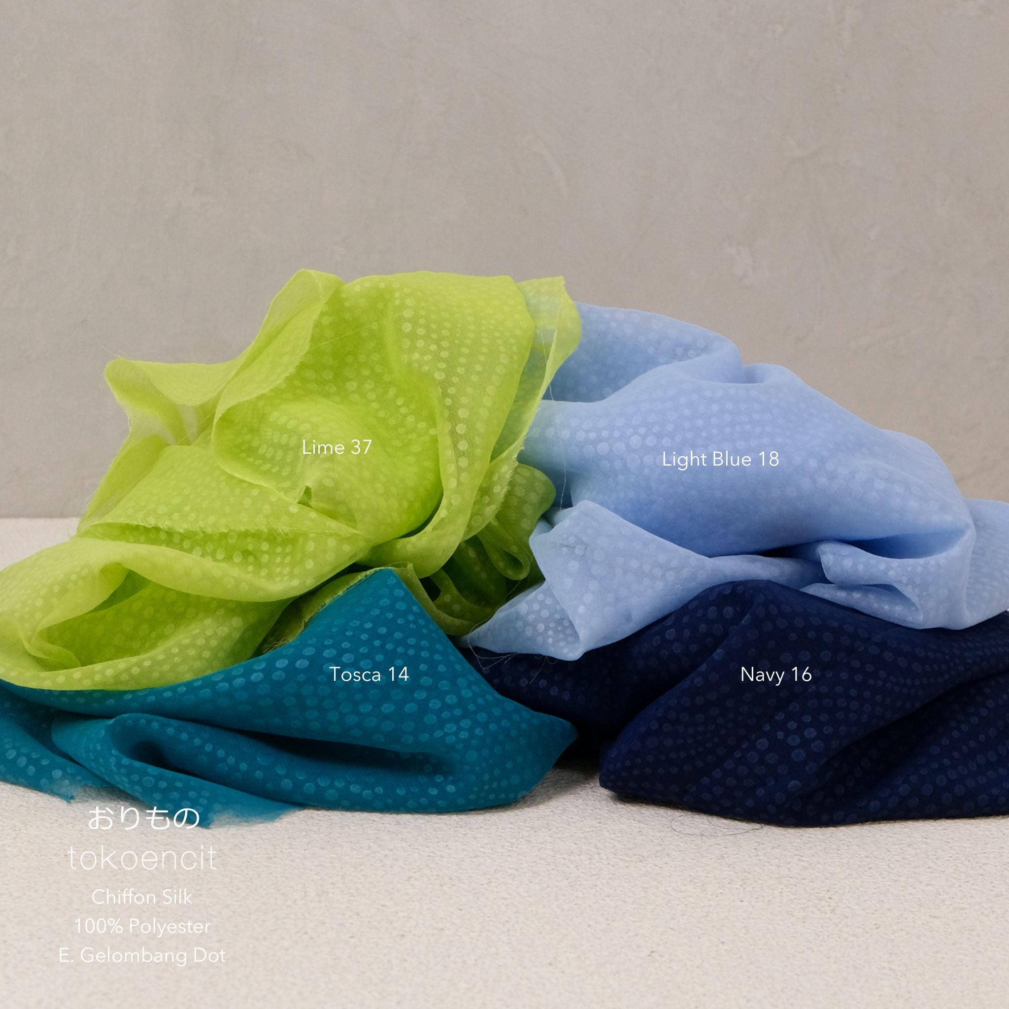 Chiffon Silk | E. Gelombang Dot