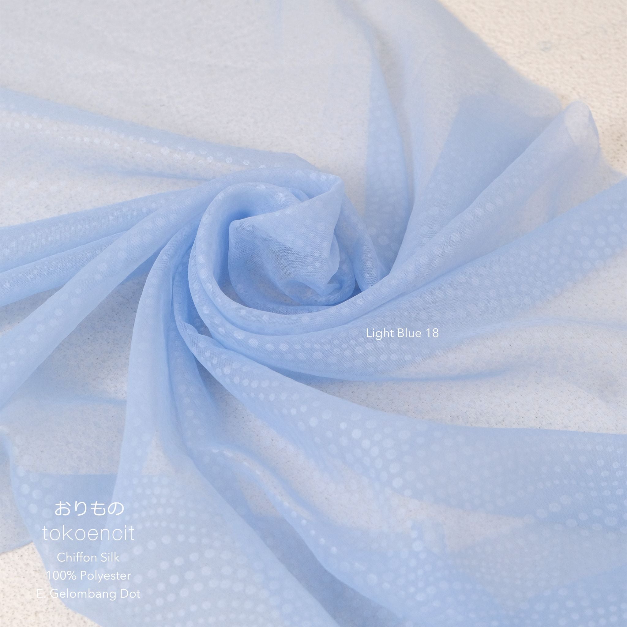 Chiffon Silk | E. Gelombang Dot