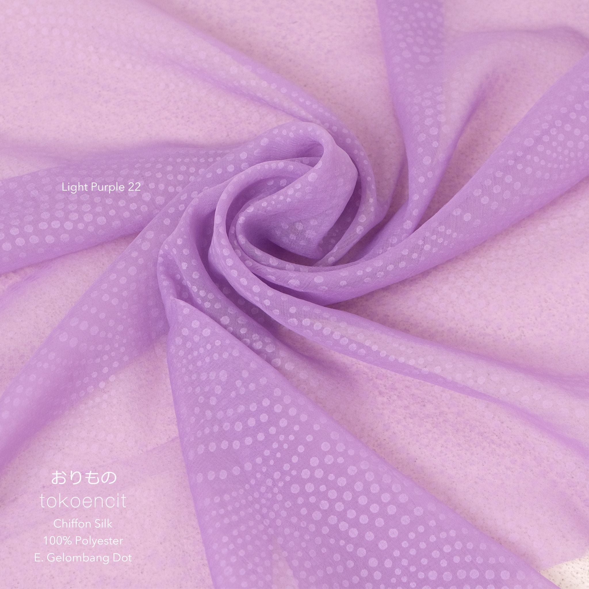 Chiffon Silk | E. Gelombang Dot