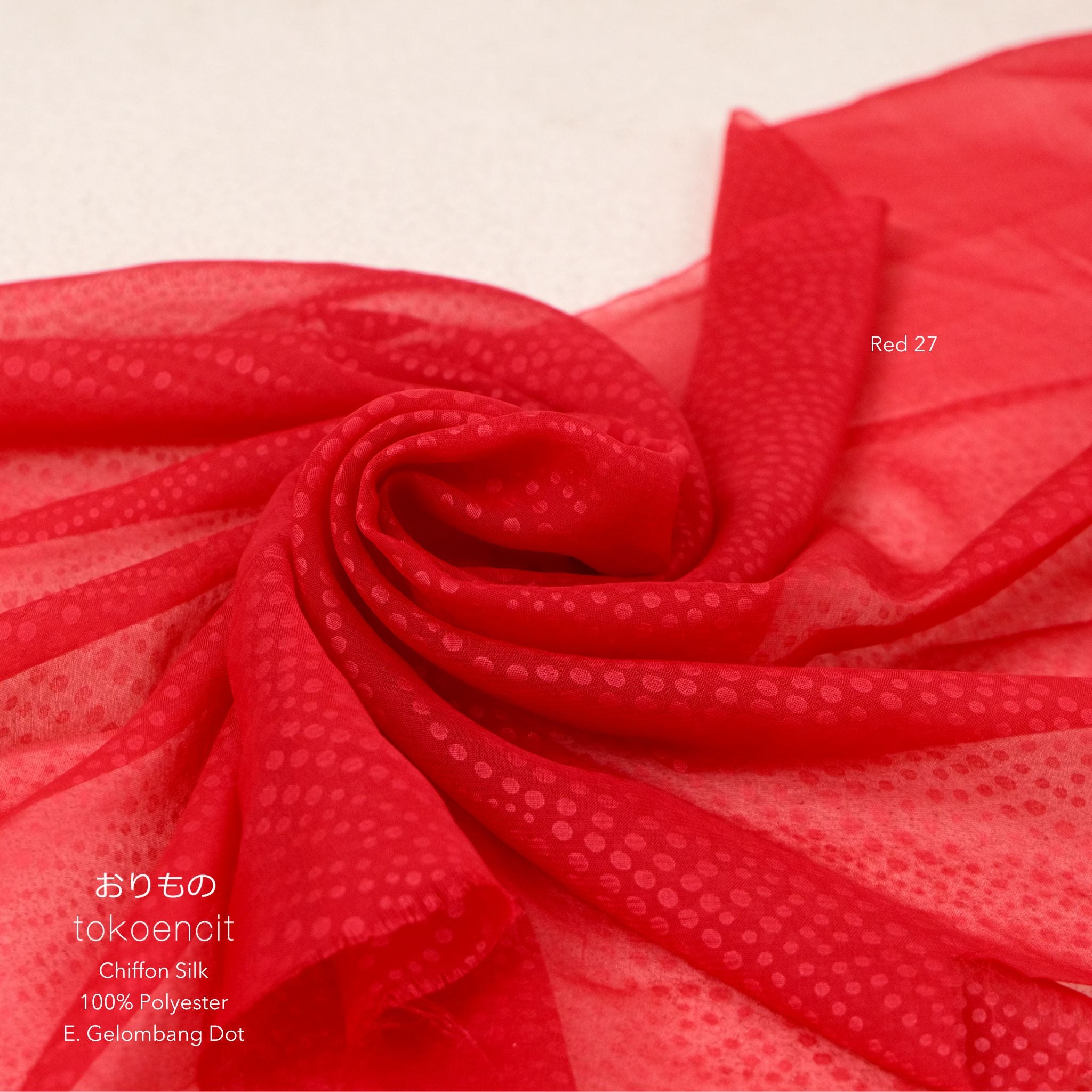 Chiffon Silk | E. Gelombang Dot
