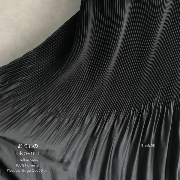 Chiffon Satin | Pleat Lidi Edge Out 50cm