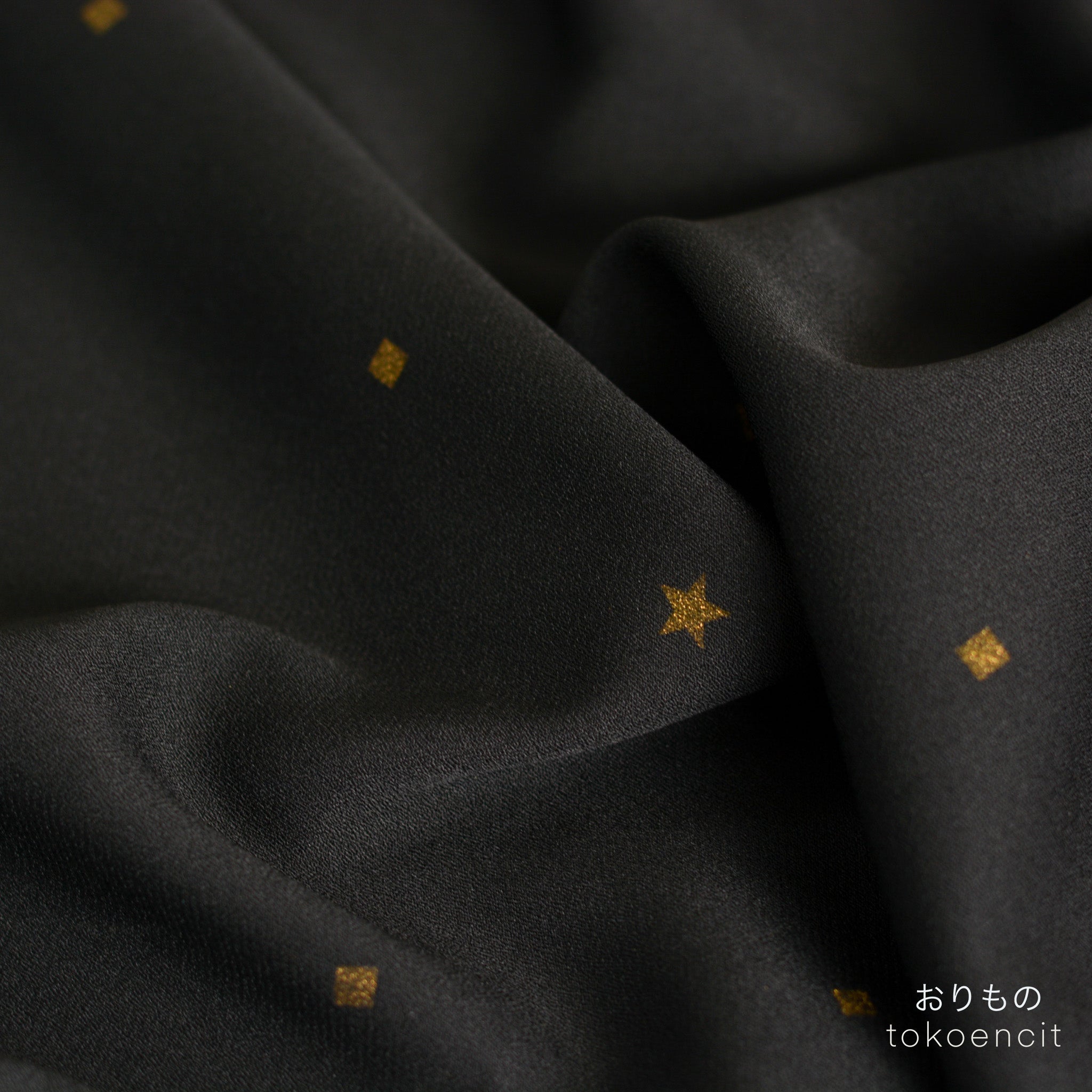 Japan Crepe | Bejewelled - Black