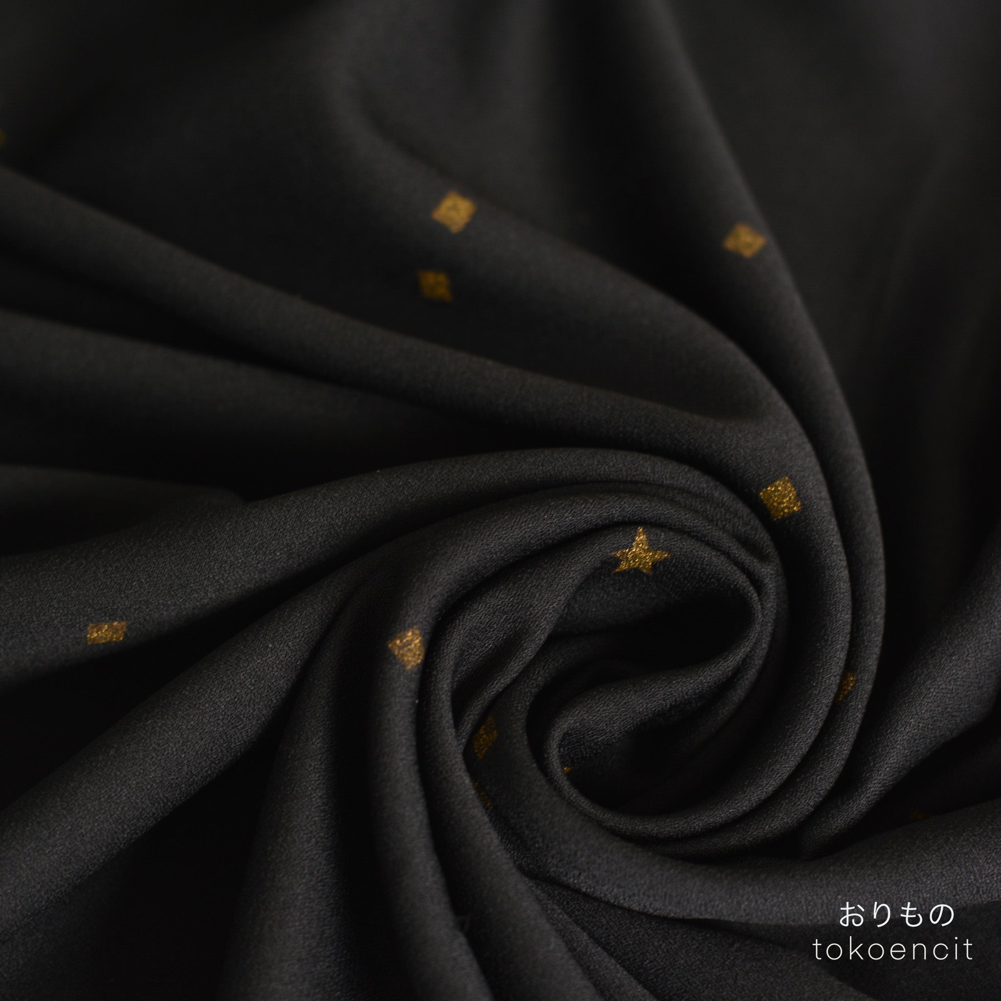 Japan Crepe | Bejewelled - Black