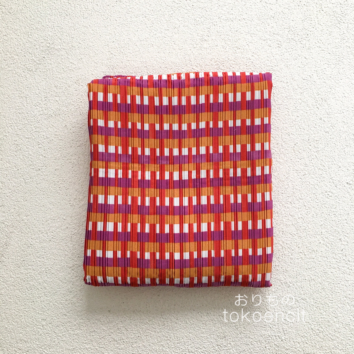 Poly Crepe | PL Mini Double Box Side - Three color Check R1