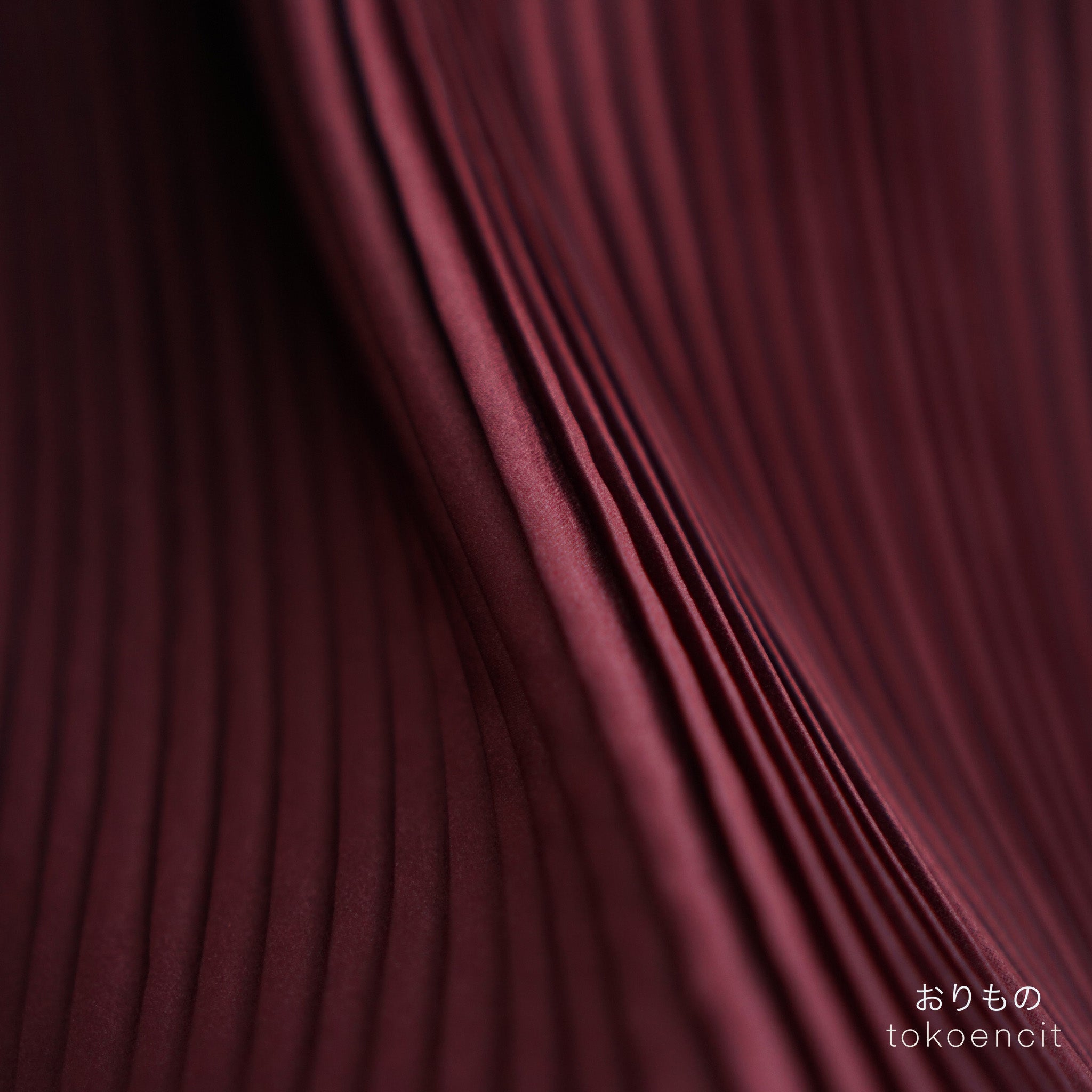 Powder Skin | Pleat lidi besar 0.75 cm - Maroon