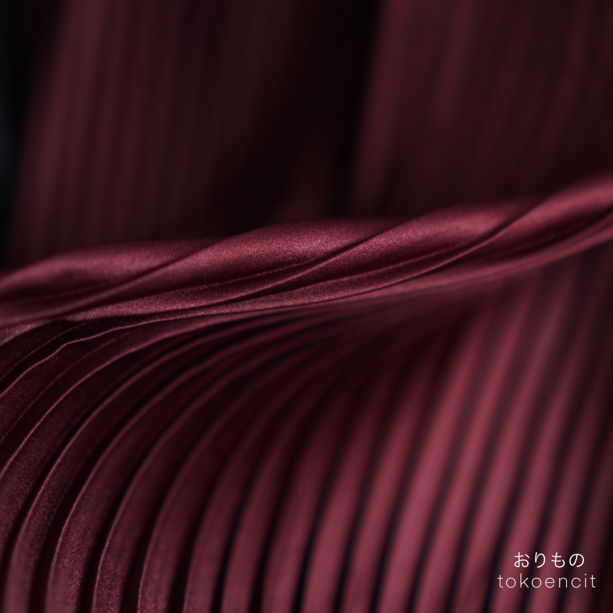 Powder Skin | Pleat lidi besar 0.75 cm - Maroon