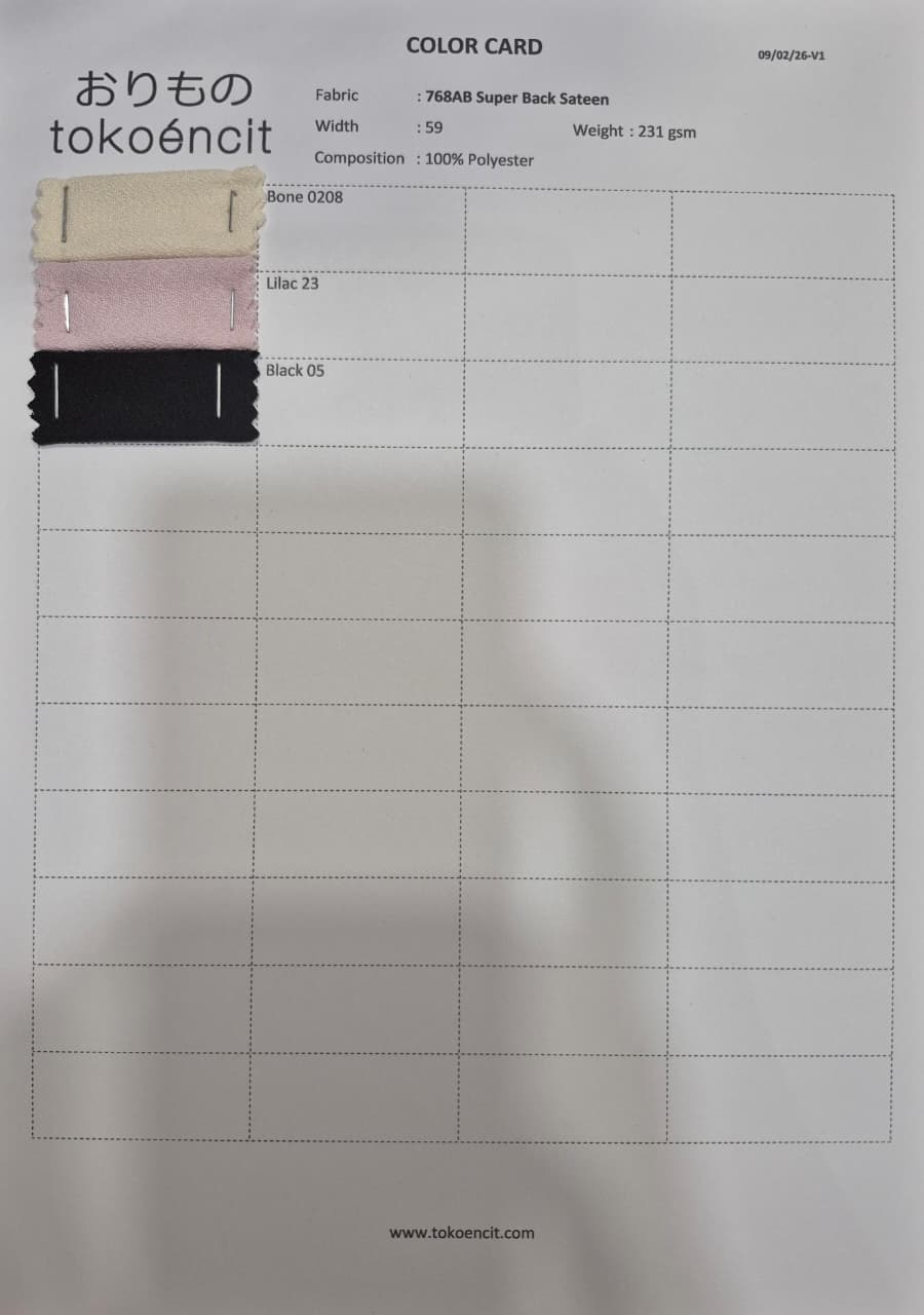 Color Card - Polyester