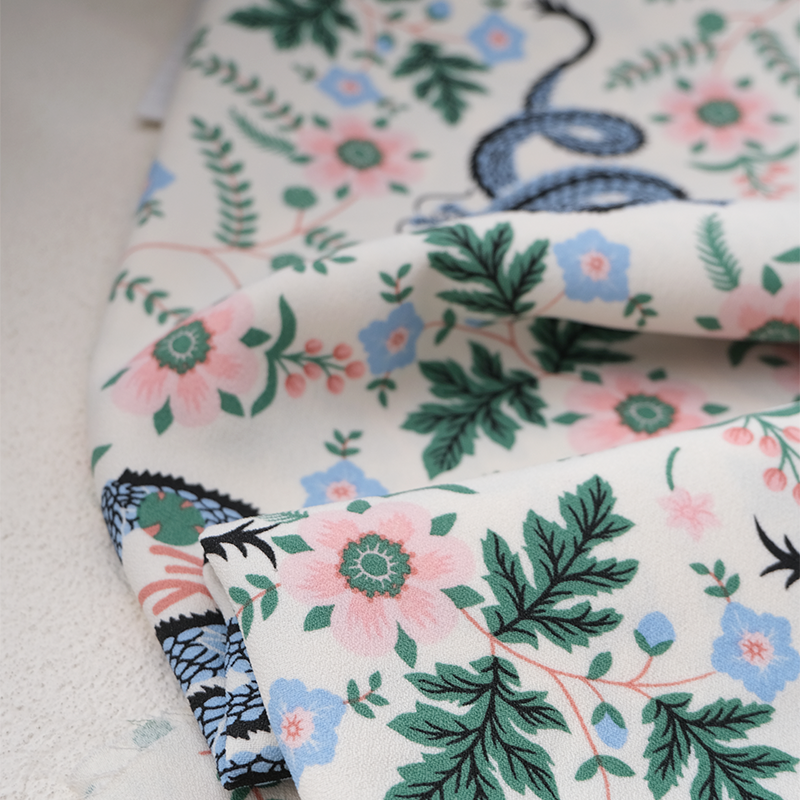 Back Sateen Crepe | Dragon Garden