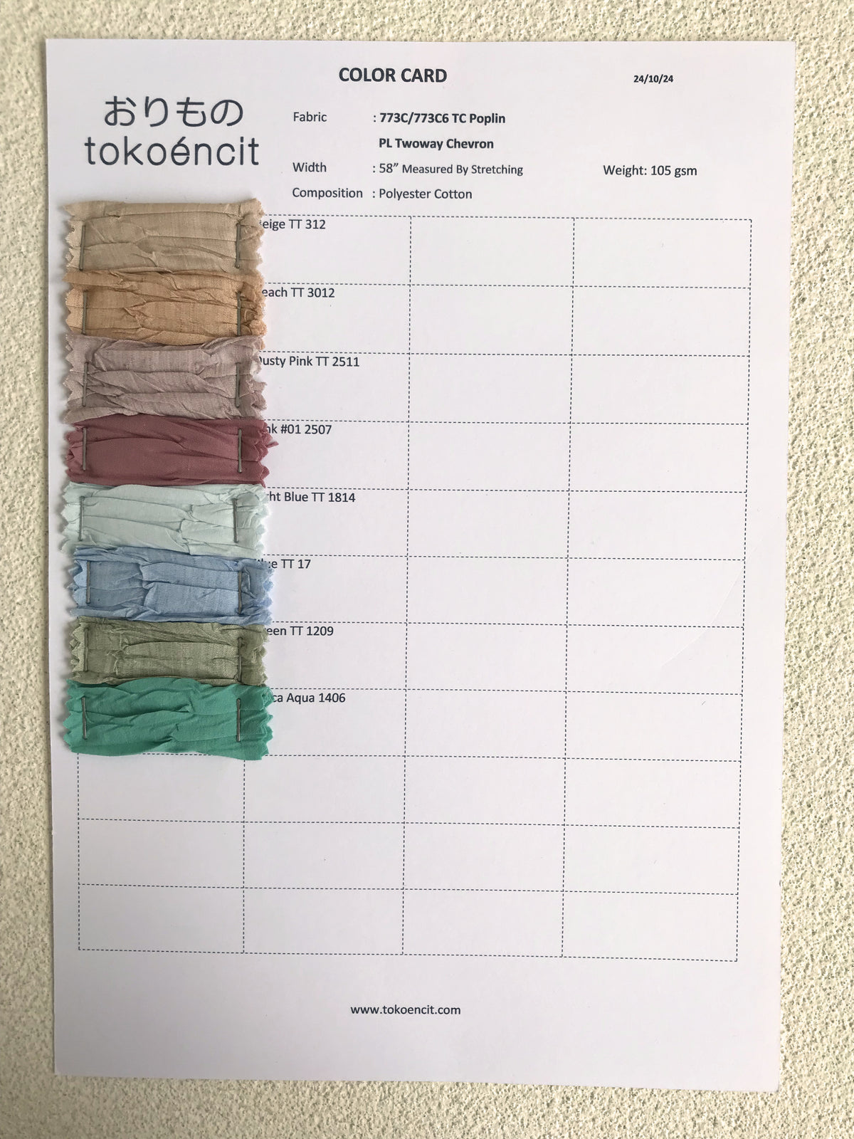 Color card
