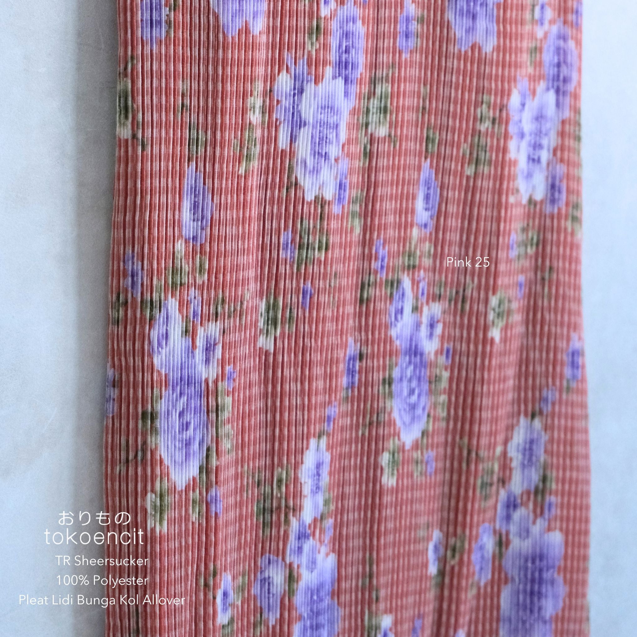 TR Sheersucker | Pleat Lidi Bunga Kol Allover