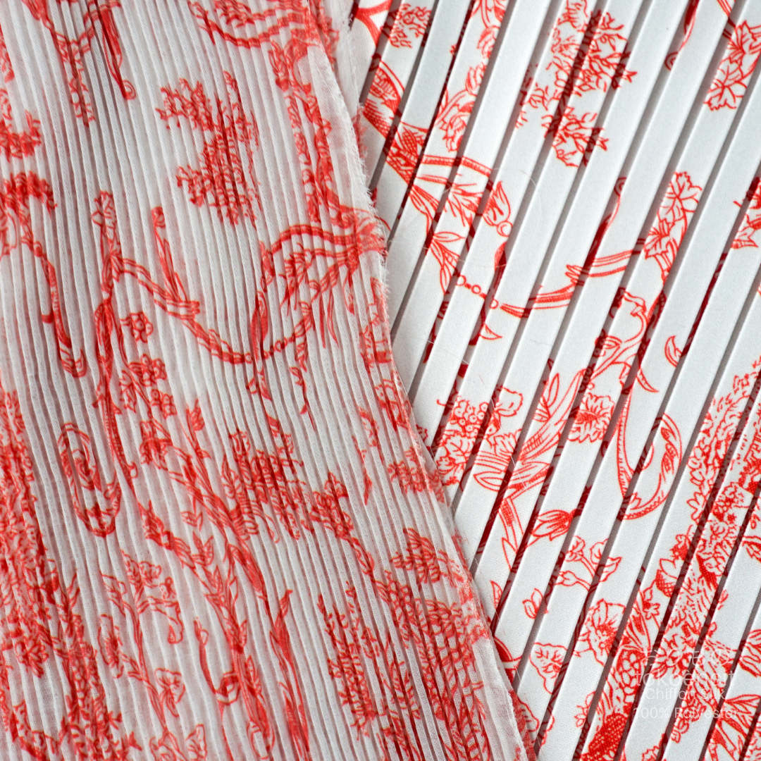 Chiffon Silk | Pleat Lidi/Jungle Pasley