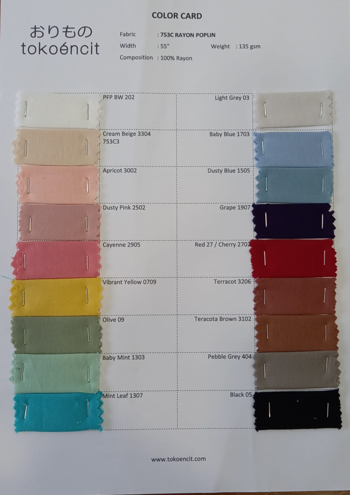 Rayon 30 Poplin | Solid
